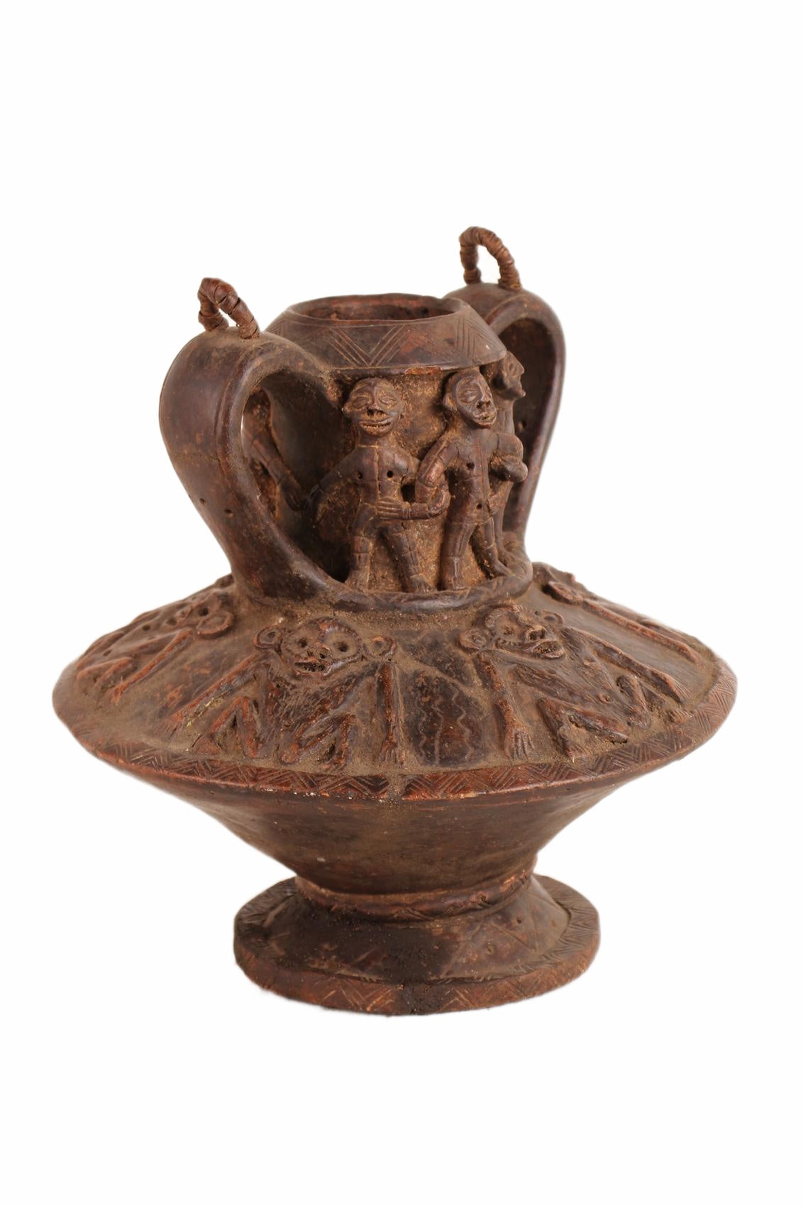 Mangbetu Tribe Terracotta Figures ~13.4" Tall (New 2026) - Sculpture & Statuary
