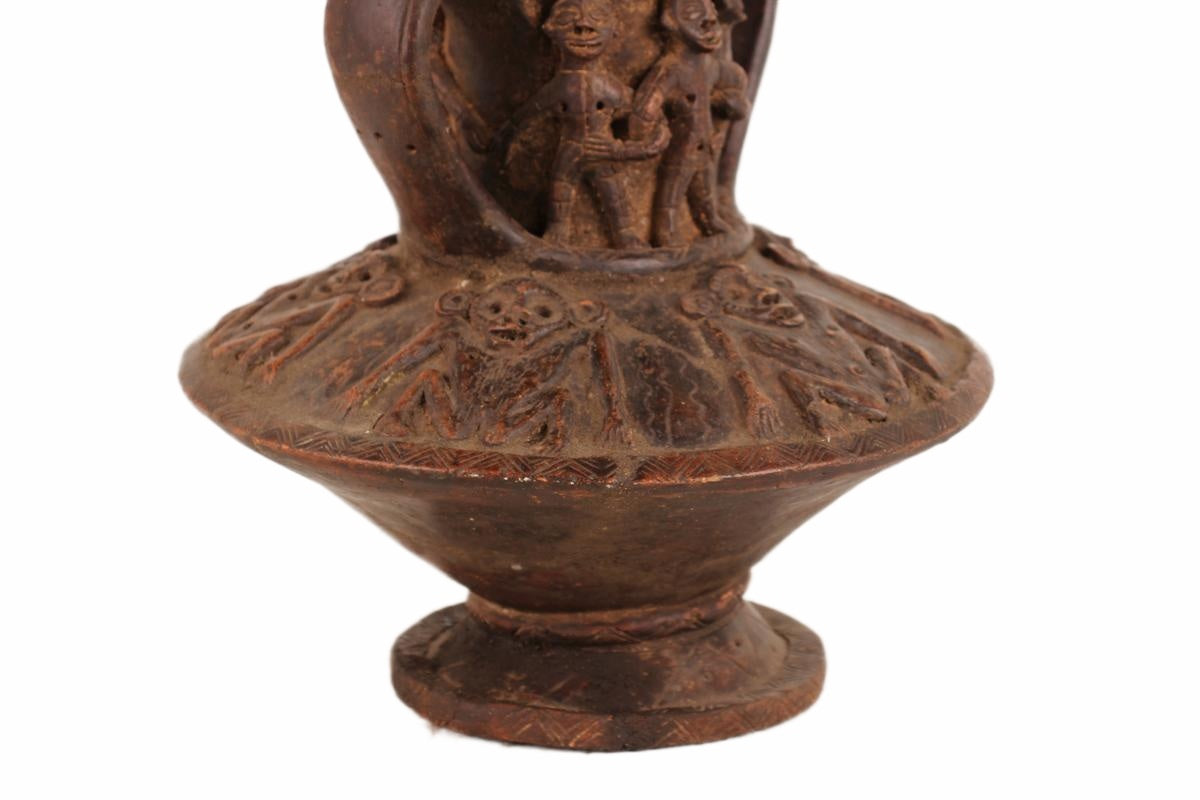 Mangbetu Tribe Terracotta Figures ~13.4" Tall (New 2026) - Sculpture & Statuary