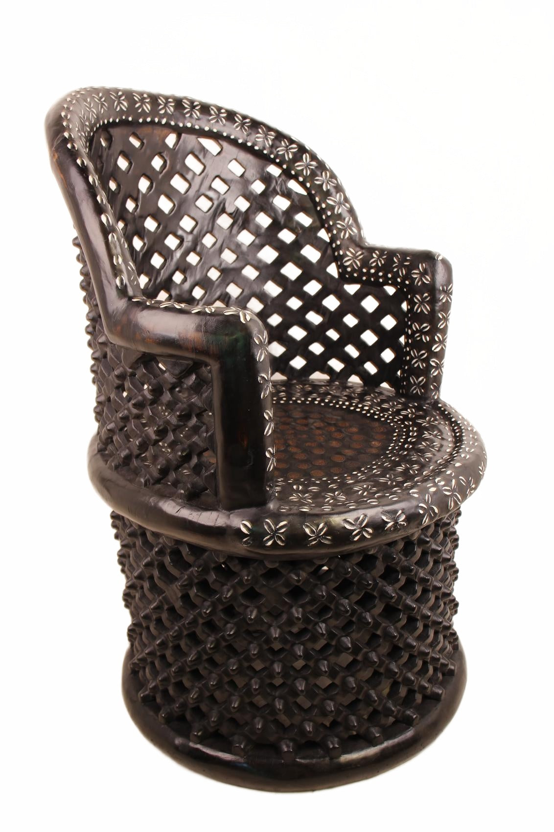 Bamileke Tribe Wooden Throne Chair ~40.6" Tall (New 2026)