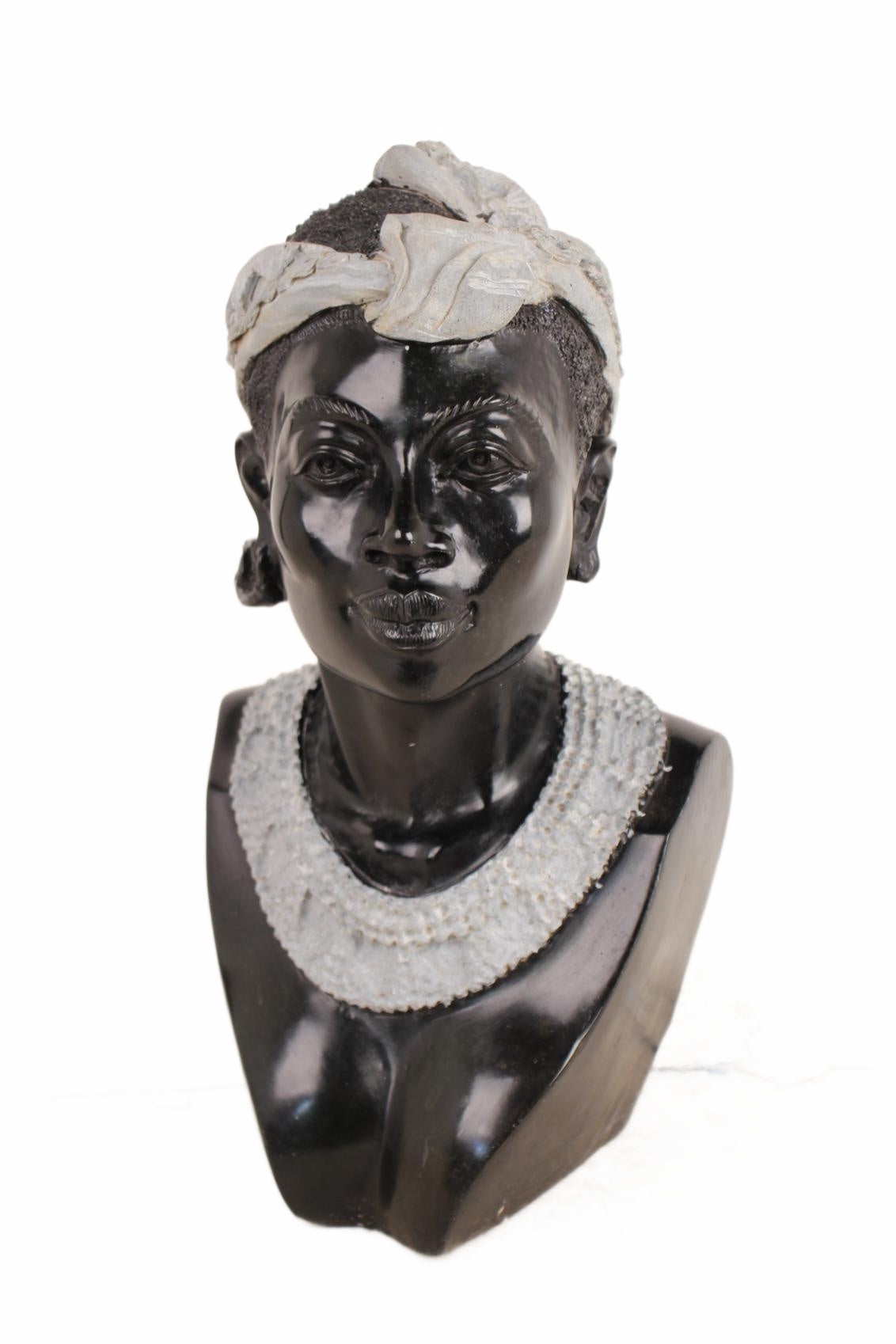Shona Tribe Springstone Bust ~25.2" Tall (New 2026) - Sculpture & Statuary