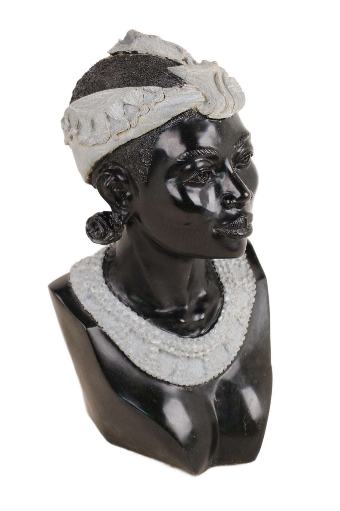 Shona Tribe Springstone Bust ~25.2" Tall (New 2026) - Sculpture & Statuary
