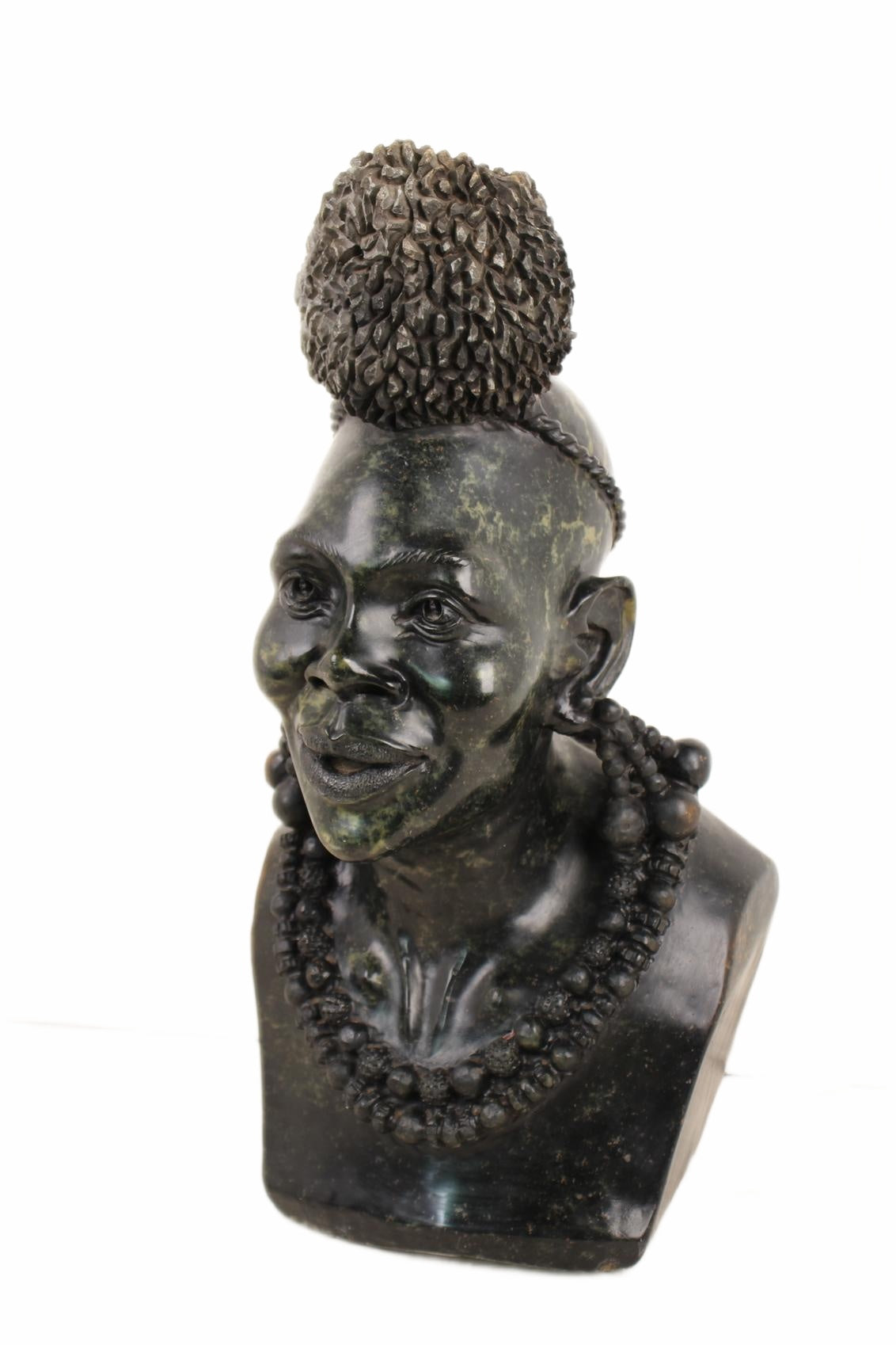 Shona Tribe Opal Stone Bust ~26.4" Tall (New 2026) - Sculpture & Statuary