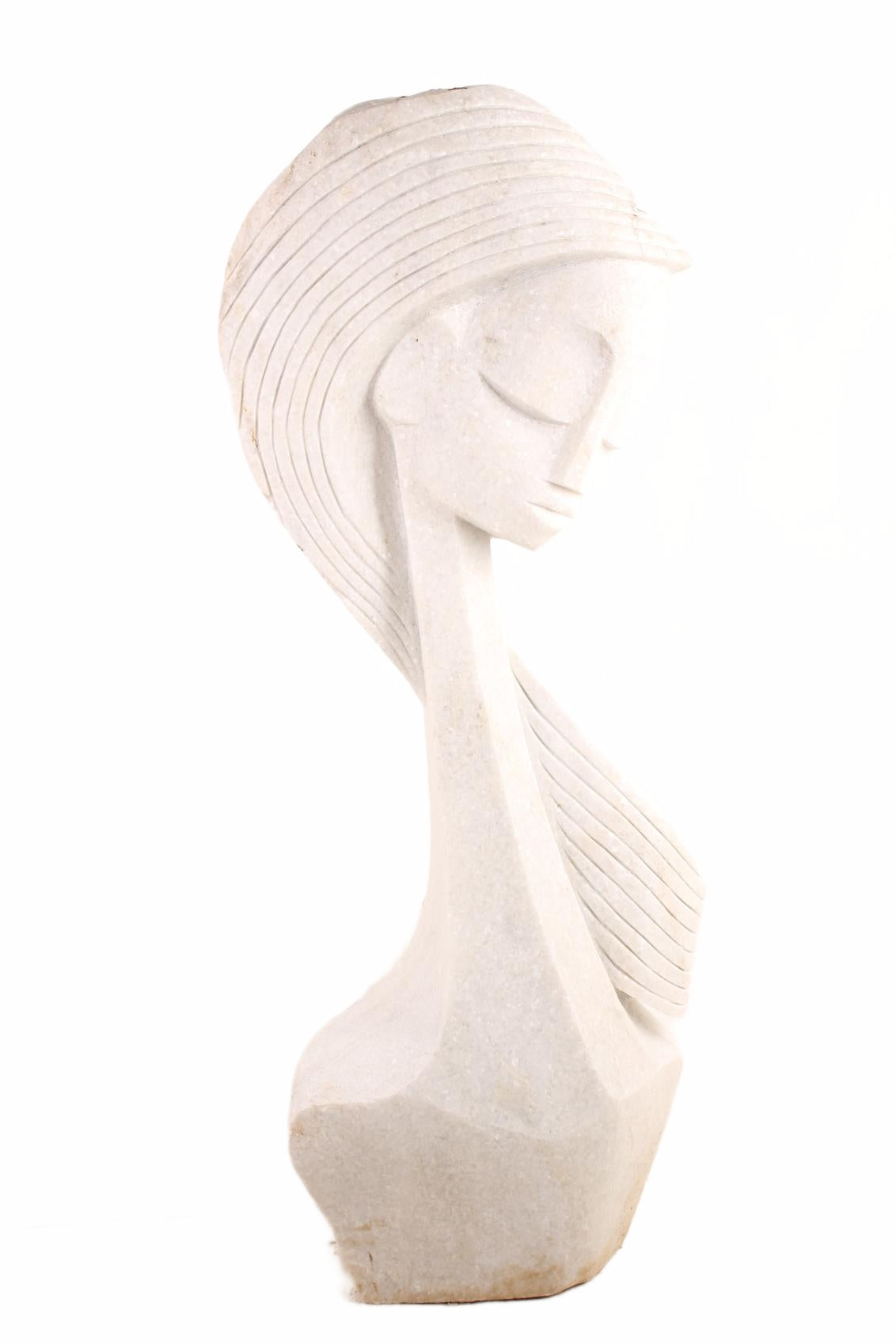 Shona Tribe Dolomite Stone Princess ~50.4" Tall (New 2026)