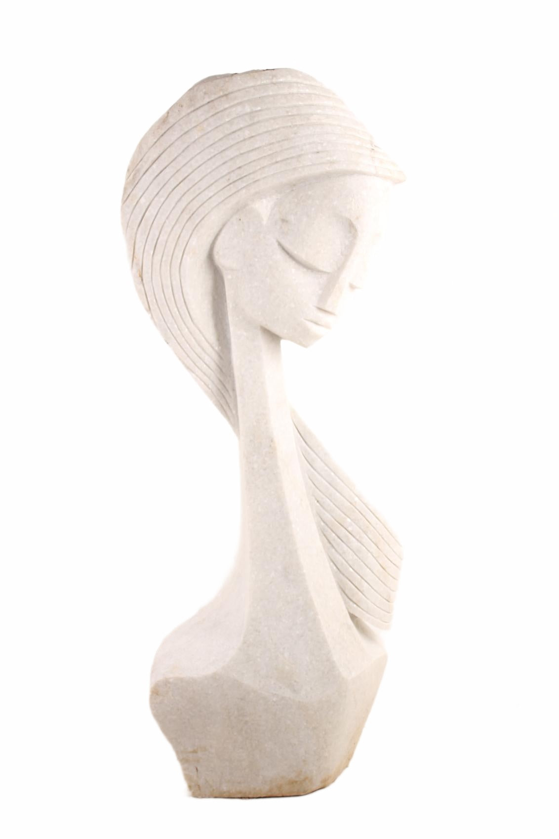 Shona Tribe Dolomite Stone Princess ~50.4" Tall (New 2026)
