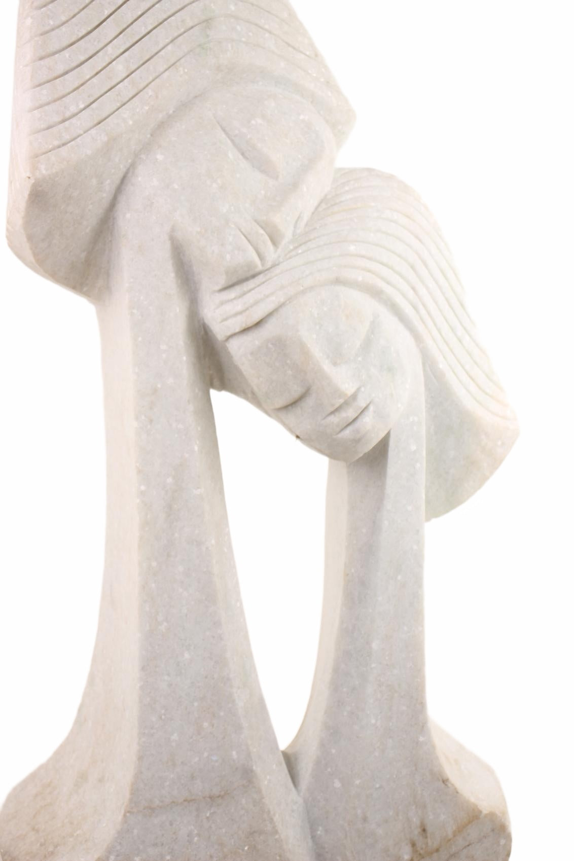 Shona Tribe Dolomite Stone Princess ~51.2" Tall (New 2026) - Sculpture & Statuary