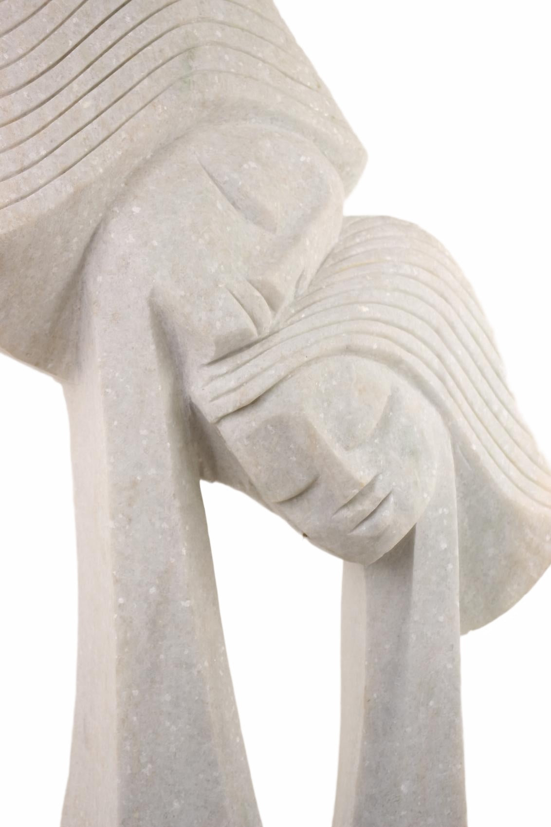 Shona Tribe Dolomite Stone Princess ~51.2" Tall (New 2026) - Sculpture & Statuary