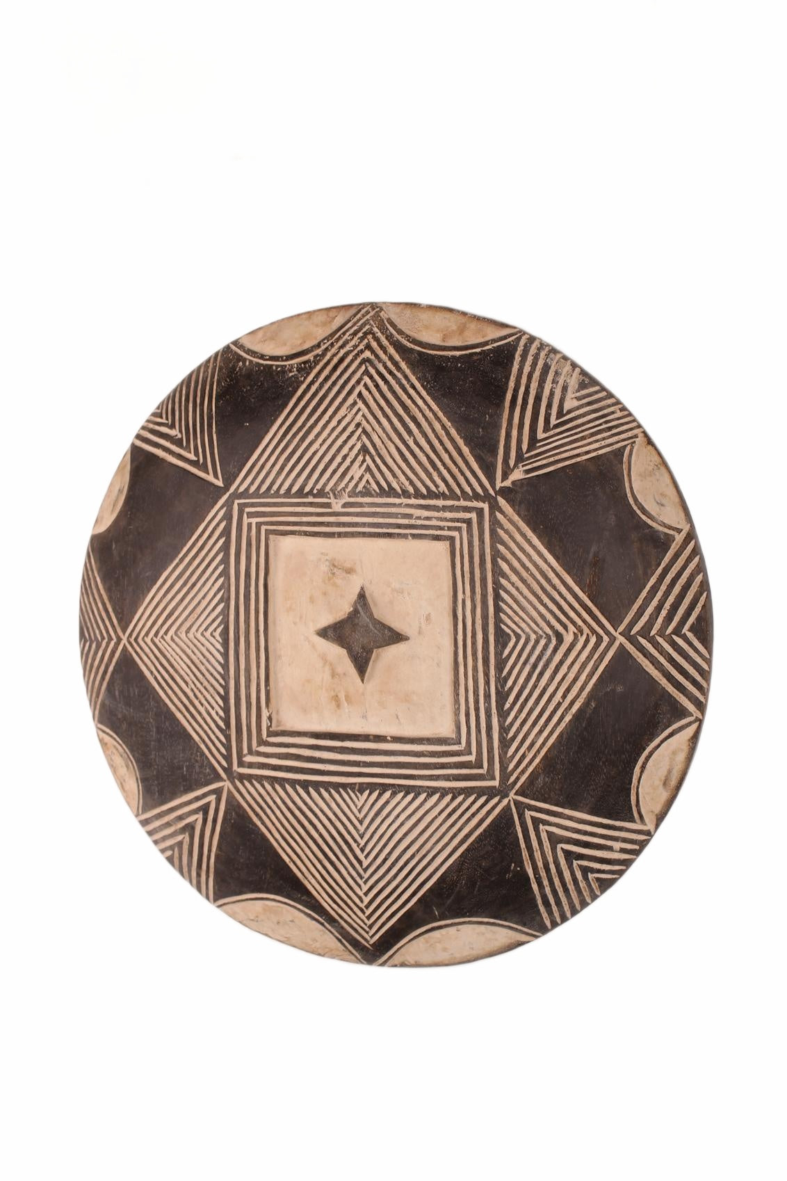 Bamileke Tribe Oval Shaped Wooden Shield ~20.1" Tall (New 2026) - Sculpture & Statuary