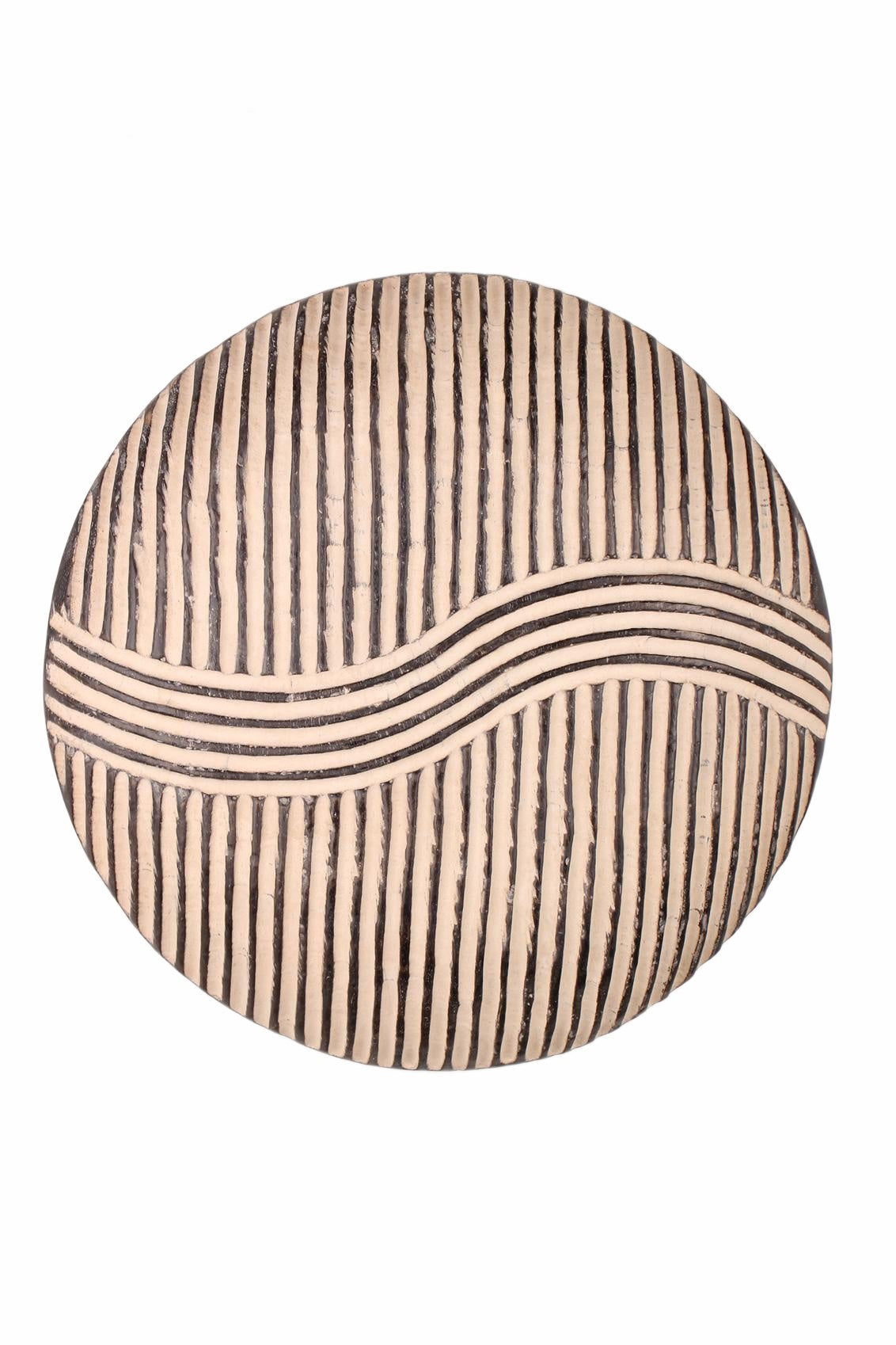 Bamileke Tribe Oval Shaped Wooden Shield ~20.1" Tall (New 2026) - Sculpture & Statuary