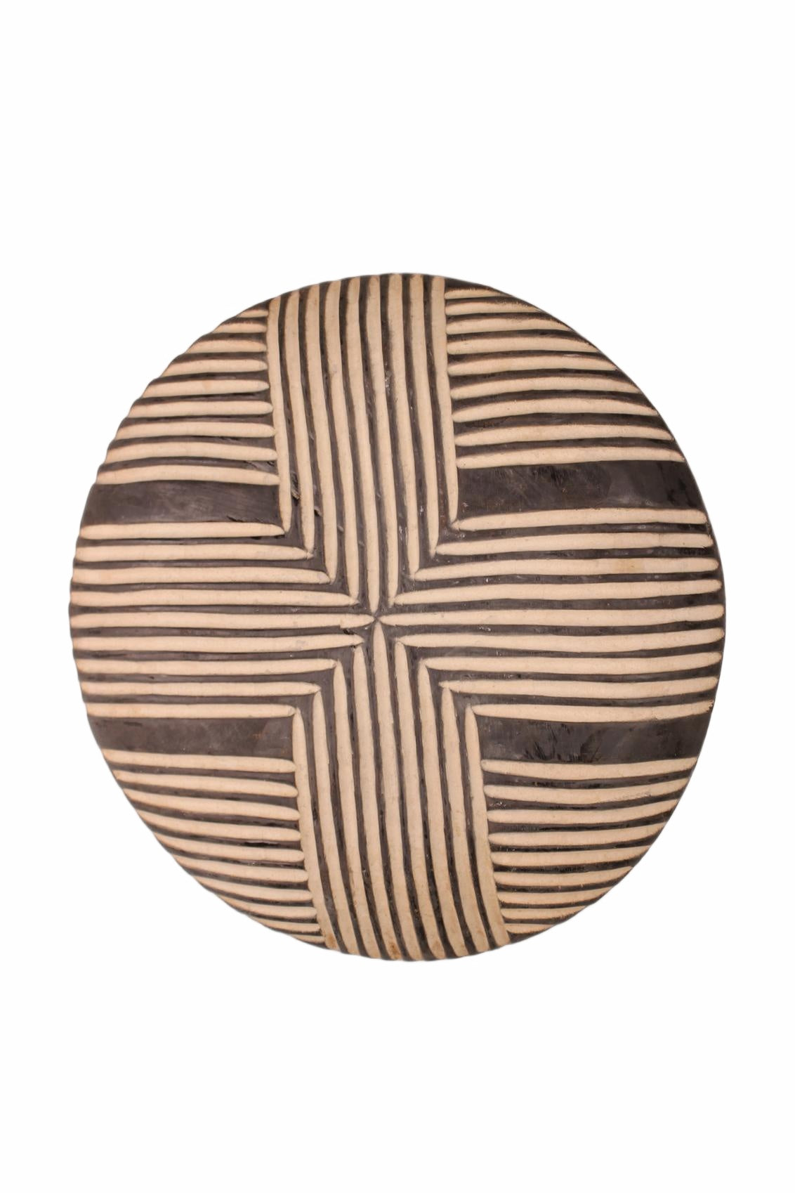 Bamileke Tribe Oval Shaped Wooden Shield ~20.1" Tall (New 2026) - Sculpture & Statuary