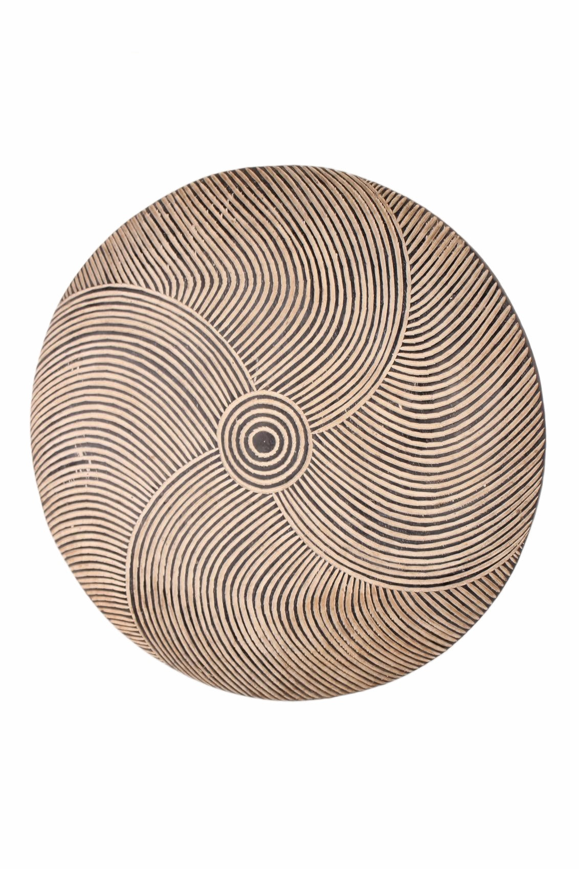 Bamileke Tribe Oval Shaped Wooden Shield ~20.1" Tall (New 2026) - Sculpture & Statuary