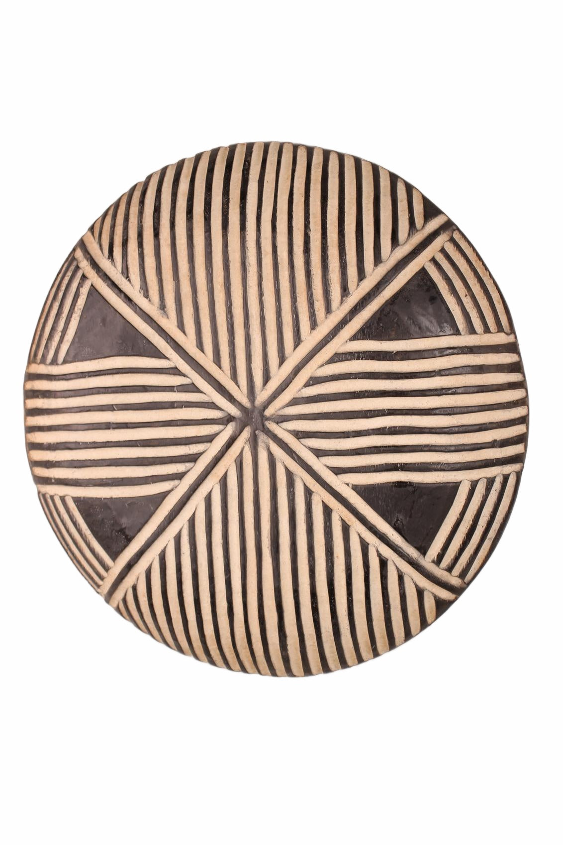 Bamileke Tribe Oval Shaped Wooden Shield ~20.1" Tall (New 2026) - Sculpture & Statuary