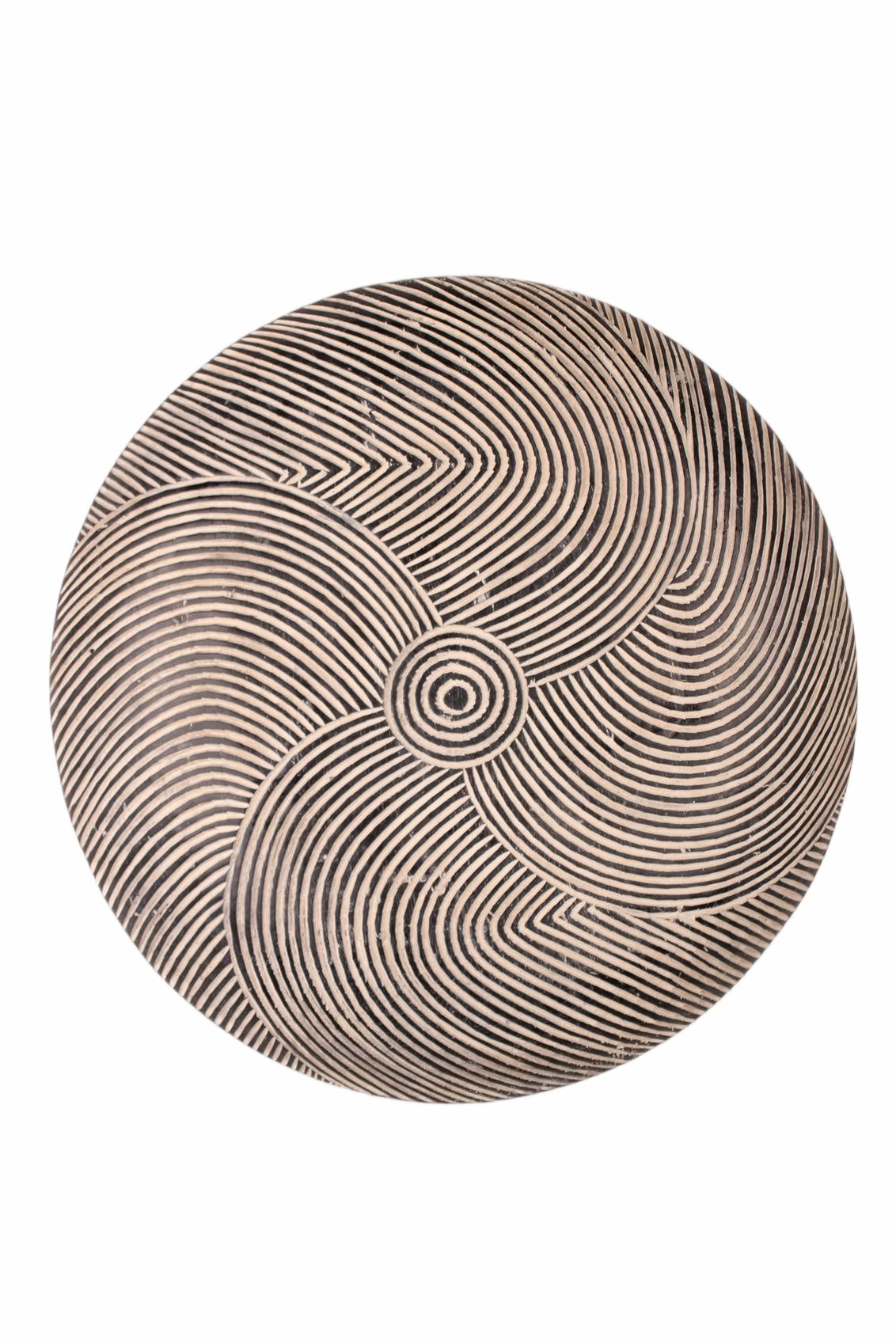 Bamileke Tribe Oval Shaped Wooden Shield ~20.1" Tall (New 2026) - Sculpture & Statuary