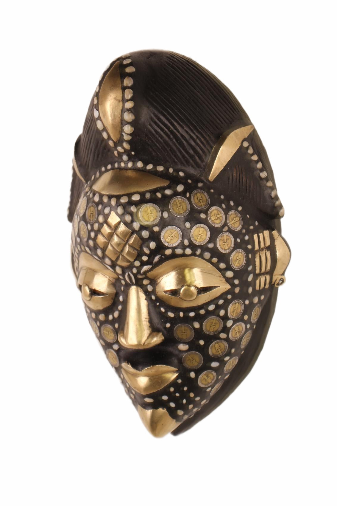 Punu Tribe Coin or Penny Masks ~16.9" Tall (New 2026) - Masks