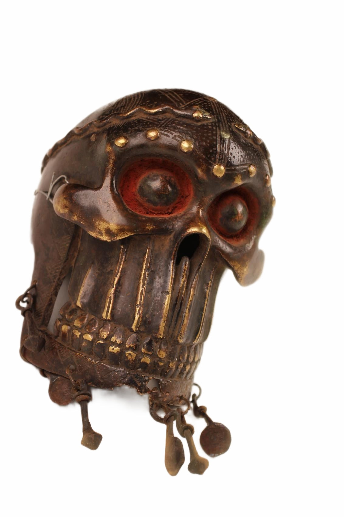 Edo Tribe Skull Mask ~11.0" Tall (New 2026) - Sculpture & Statuary