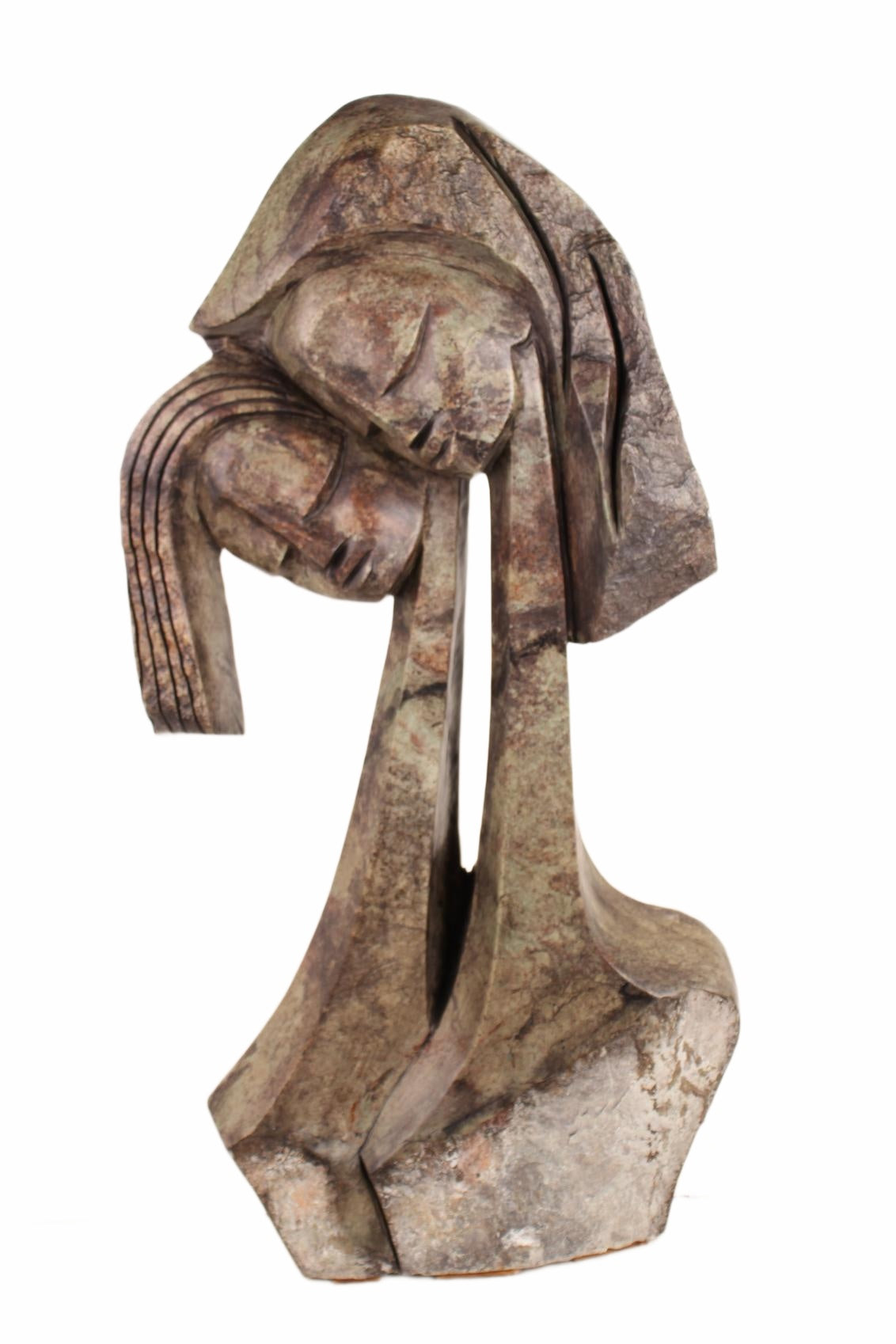 Shona Tribe Rapoko Sisters ~46.5" Tall (New 2026) - Sculpture & Statuary