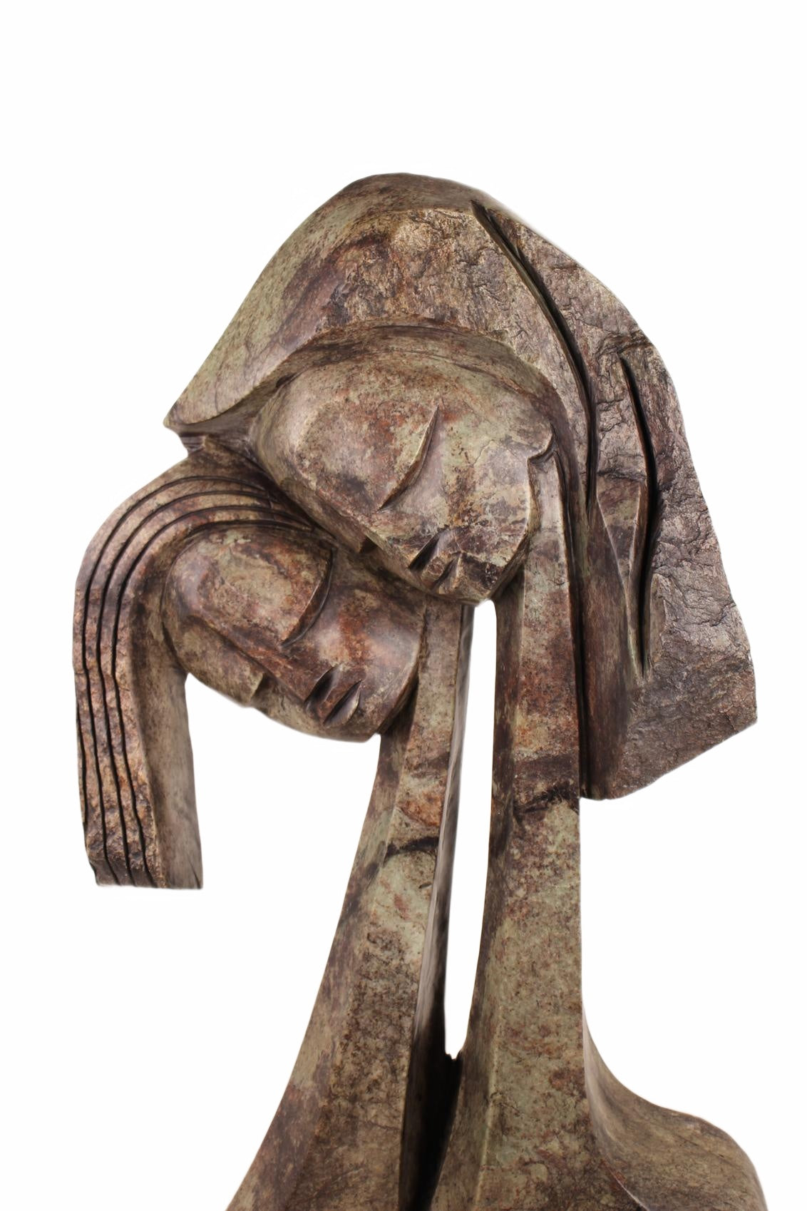 Shona Tribe Rapoko Sisters ~46.5" Tall (New 2026) - Sculpture & Statuary