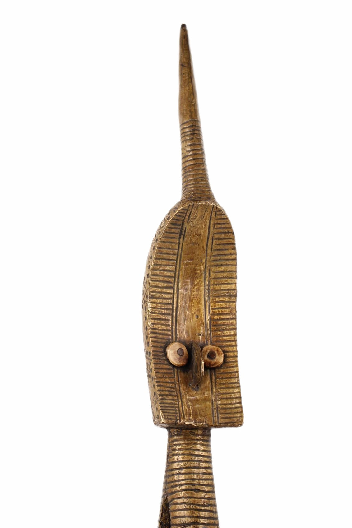 Bakota Tribe Reliquary Wooden Figure ~24.0" Tall (New 2026) - Sculpture & Statuary