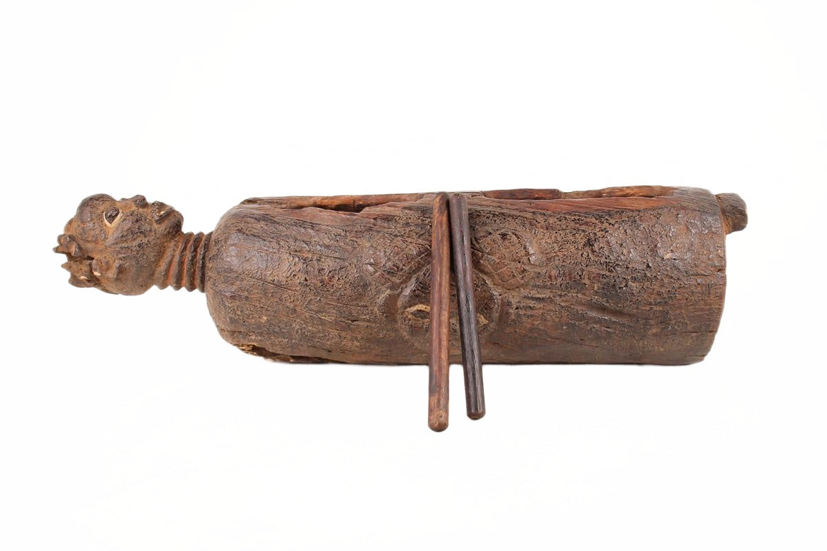Basonge/Songye Tribe Basongye/Songye Tribe Log Drums ~37.4" Tall (New 2026) - Sculpture & Statuary