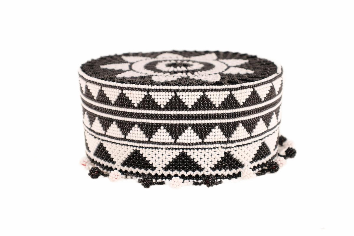 Ndebele Tribe Beaded Fez ~4.7" Tall (New 2026) - Textiles & Apparel