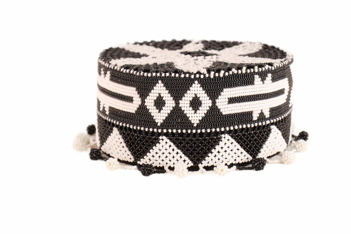 Ndebele Tribe Beaded Fez ~4.7" Tall (New 2026) - Textiles & Apparel
