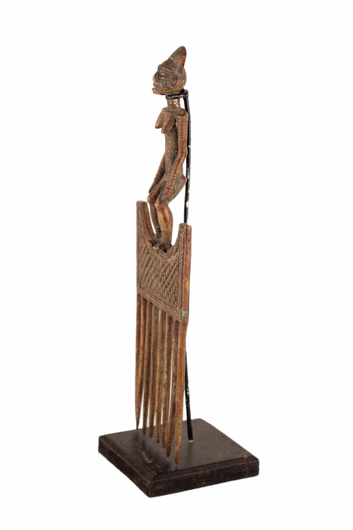 Bakota Tribe Bronze Comb ~13.4" Tall (New 2026) - Sculpture & Statuary