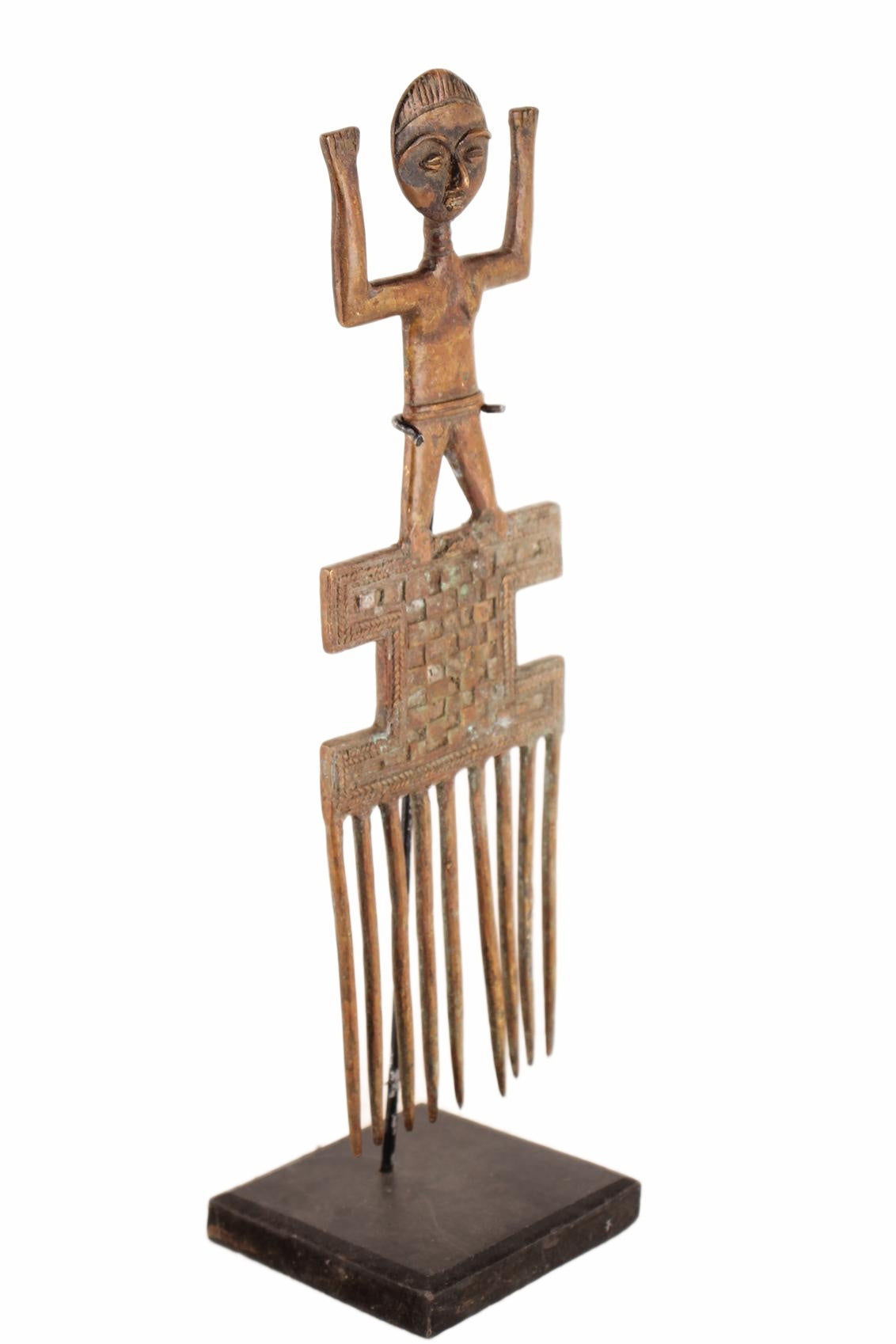 Bakota Tribe Bronze Comb ~14.6" Tall (New 2026) - Sculpture & Statuary