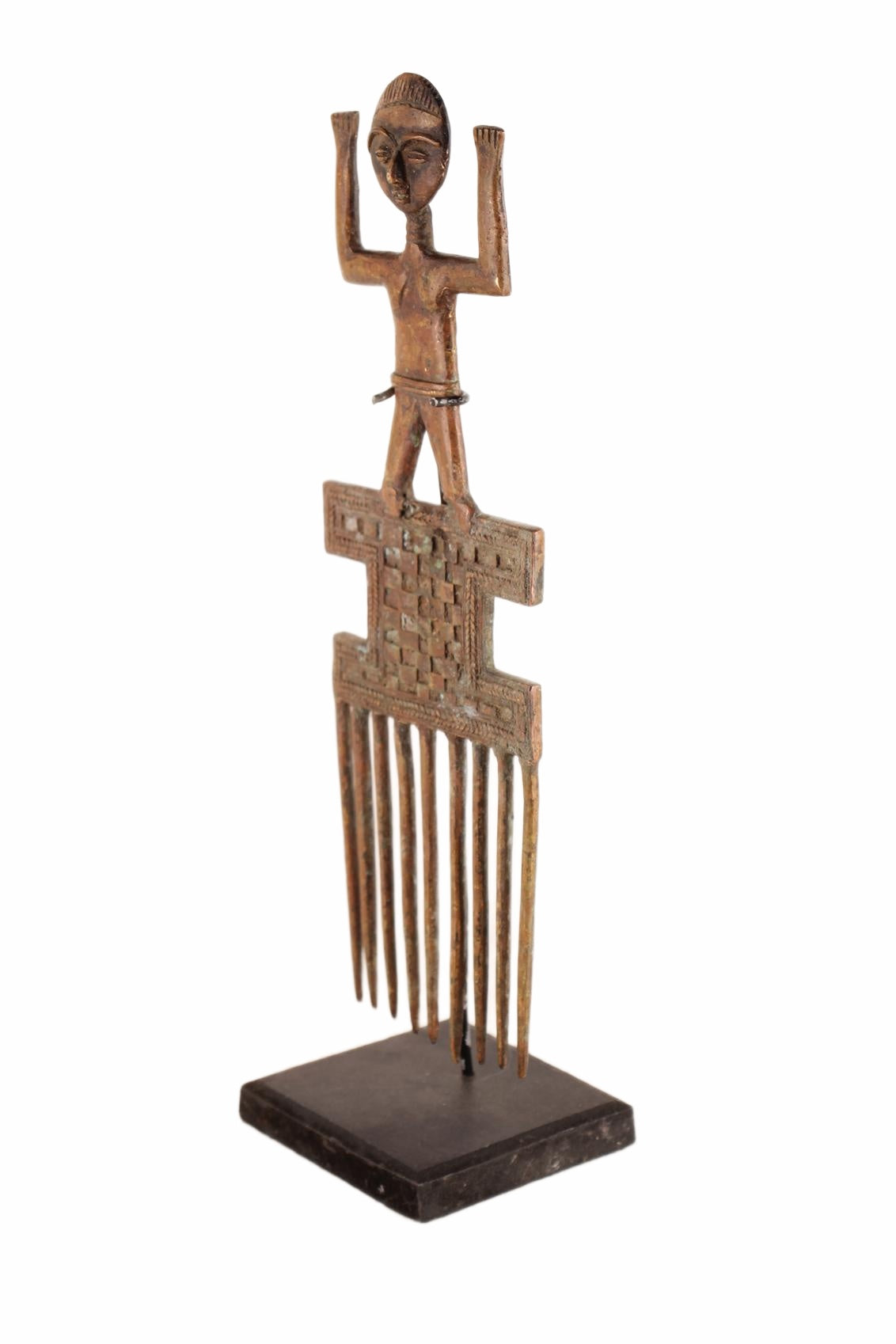 Bakota Tribe Bronze Comb ~14.6" Tall (New 2026) - Sculpture & Statuary