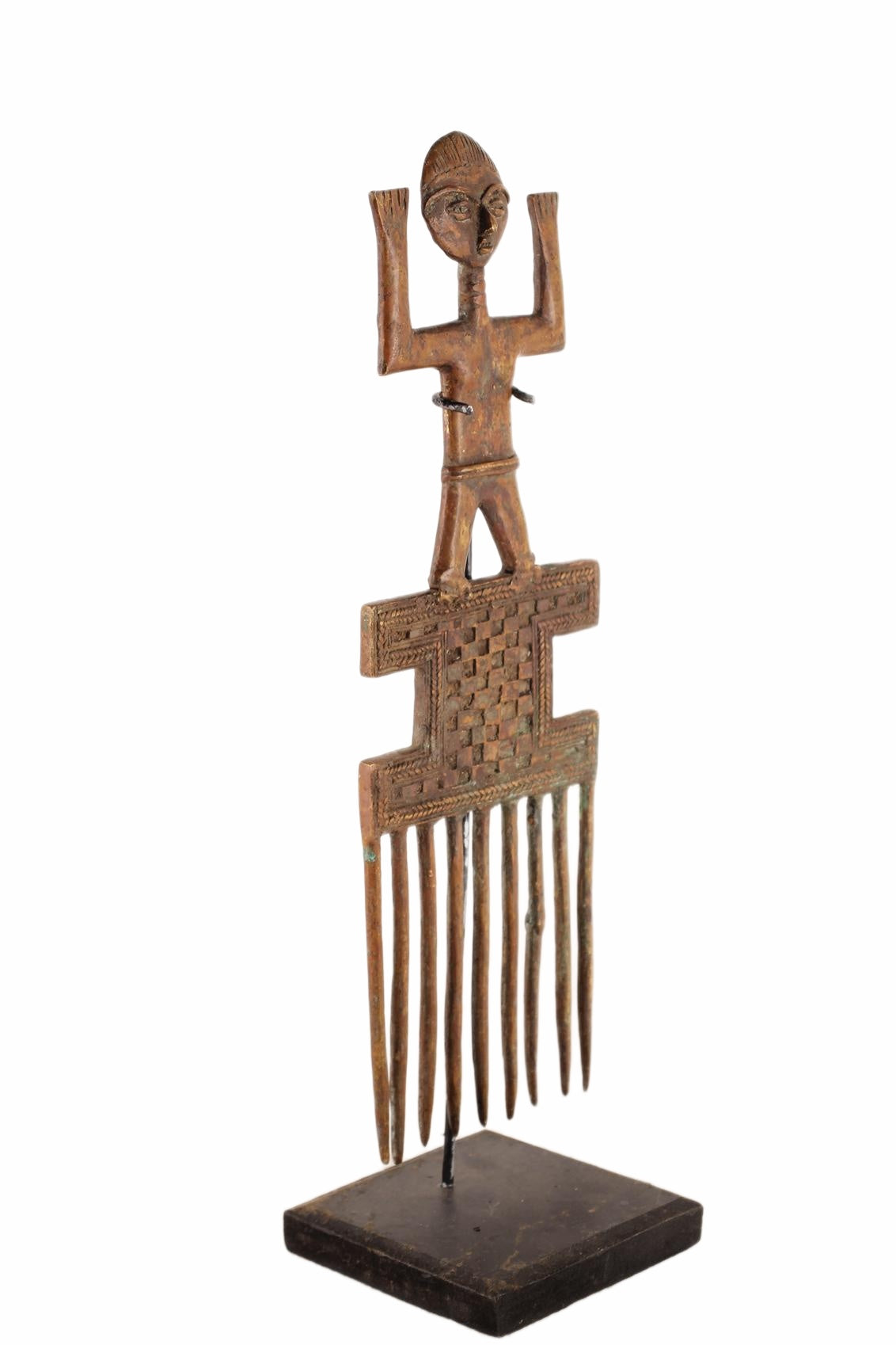 Bakota Tribe Bronze Comb ~15.0" Tall (New 2026) - Sculpture & Statuary