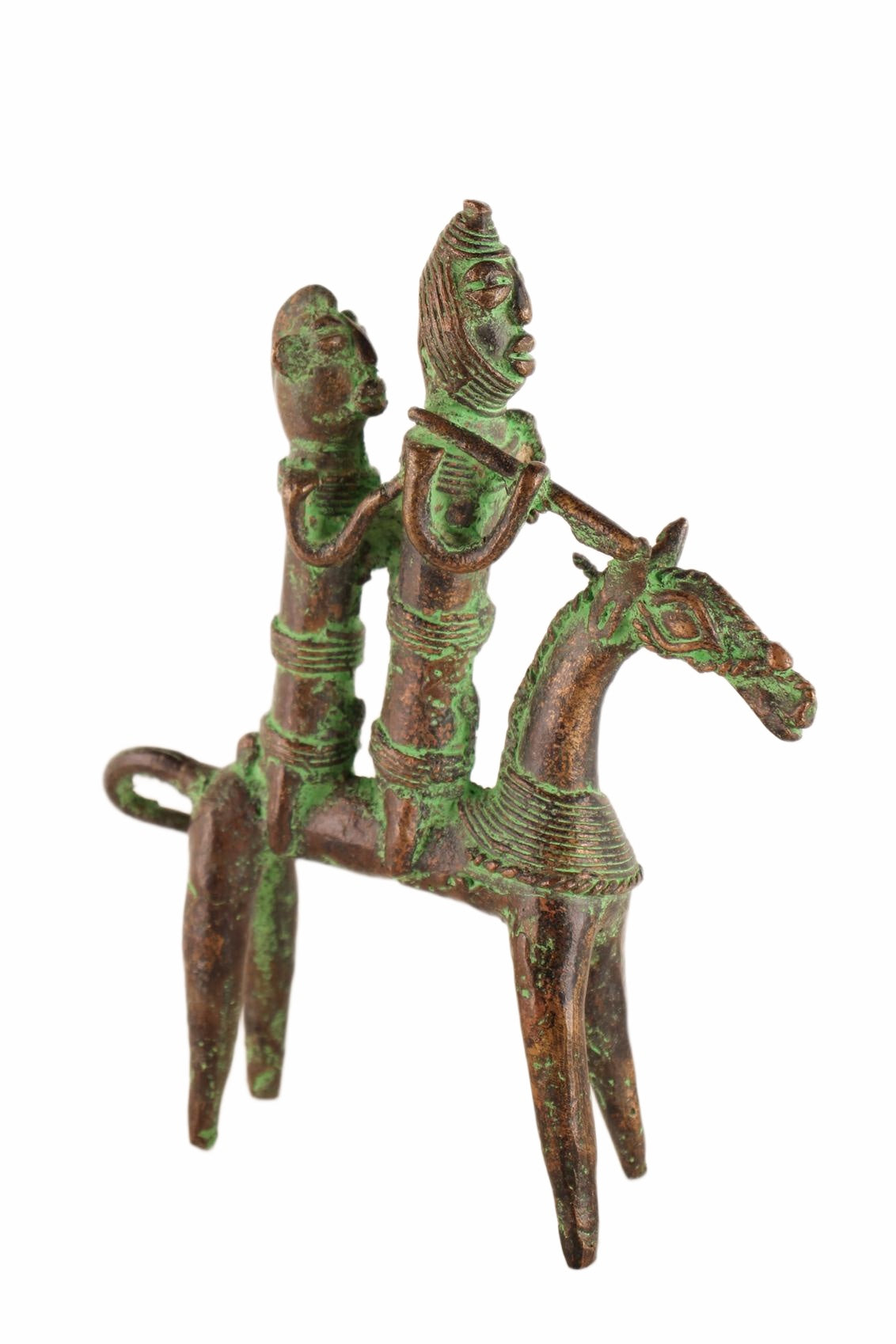 Sao/Kotoko Tribe Bronze Horsemen ~9.8" Tall (New 2026) - Sculpture & Statuary