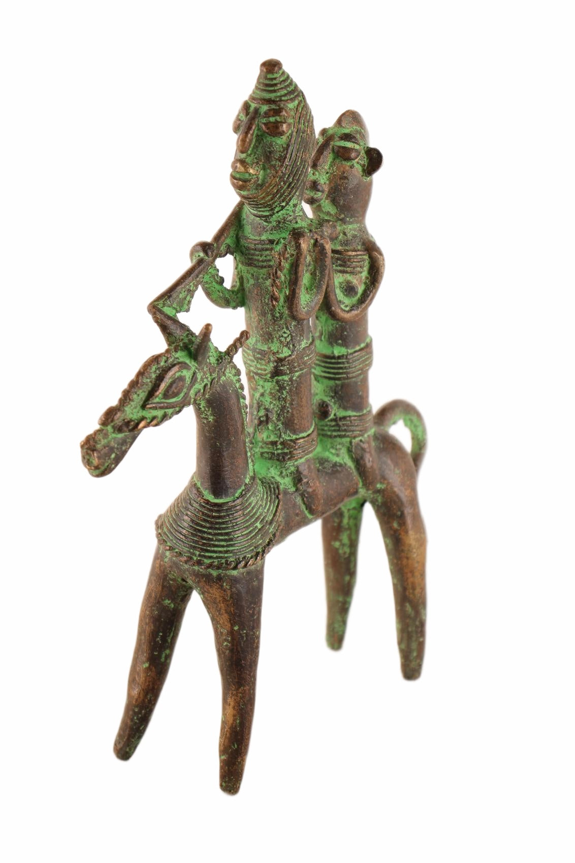 Sao/Kotoko Tribe Bronze Horsemen ~9.8" Tall (New 2026) - Sculpture & Statuary