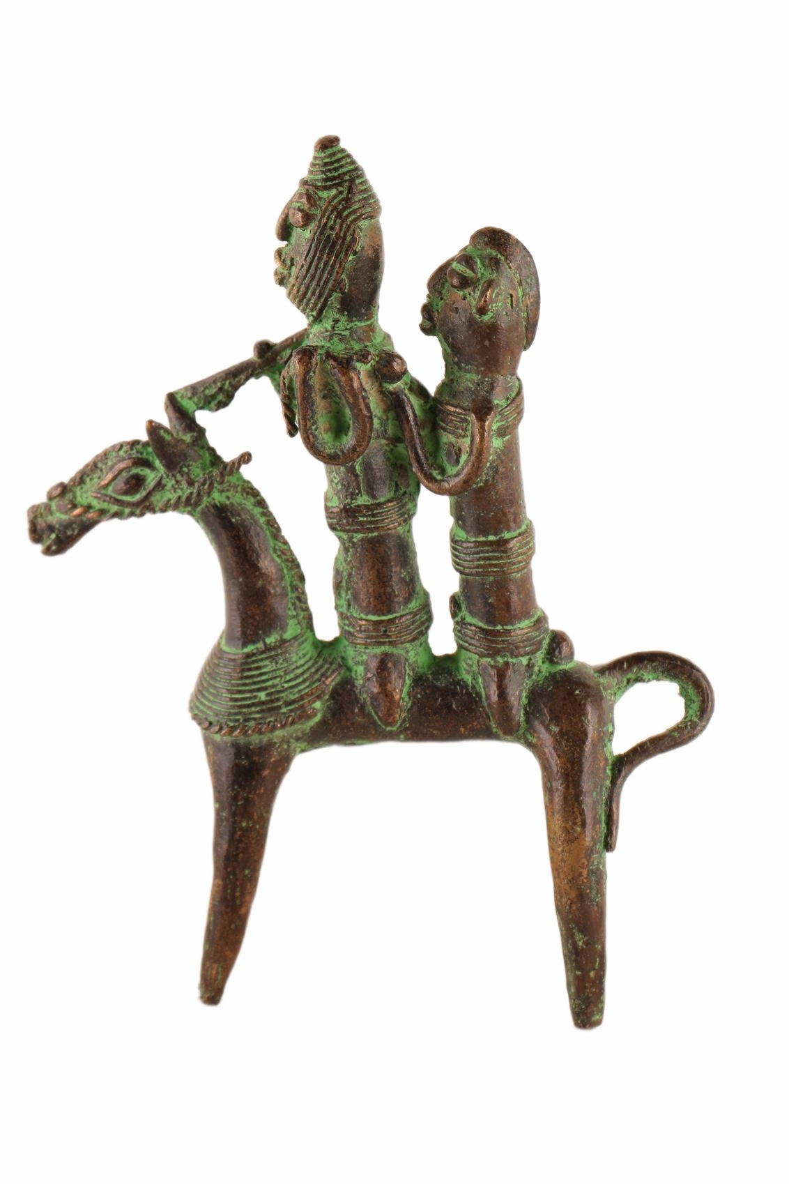 Sao/Kotoko Tribe Bronze Horsemen ~9.8" Tall (New 2026) - Sculpture & Statuary