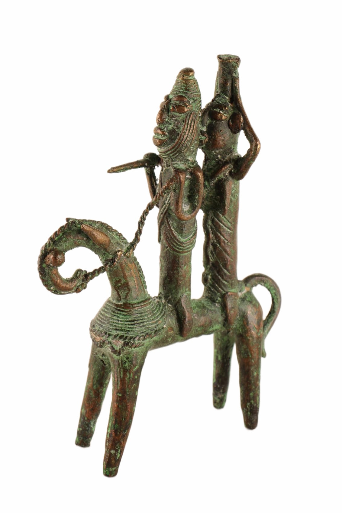 Sao/Kotoko Tribe Bronze Horsemen ~9.8" Tall (New 2026) - Sculpture & Statuary