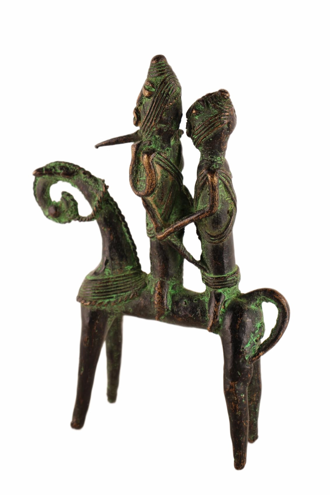 Sao/Kotoko Tribe Bronze Horsemen ~9.8" Tall (New 2026) - Sculpture & Statuary