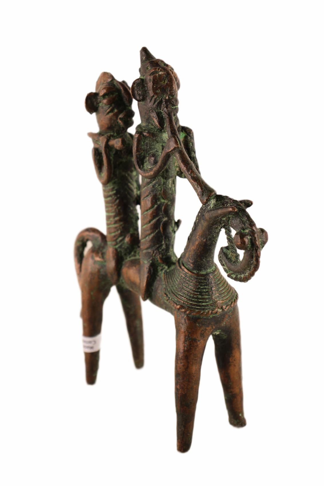 Sao/Kotoko Tribe Bronze Horsemen ~9.8" Tall (New 2026) - Sculpture & Statuary