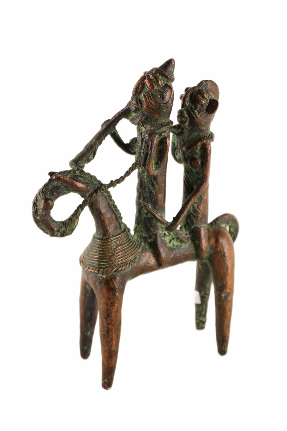Sao/Kotoko Tribe Bronze Horsemen ~9.8" Tall (New 2026) - Sculpture & Statuary