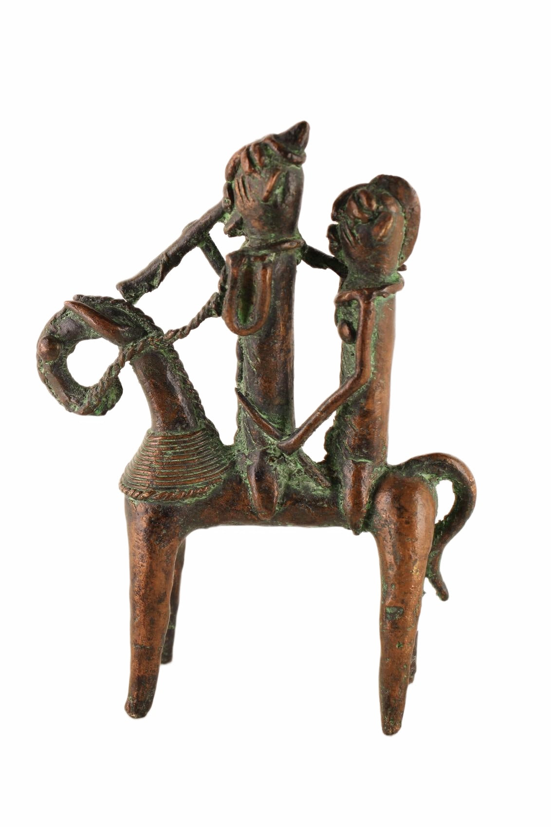 Sao/Kotoko Tribe Bronze Horsemen ~9.8" Tall (New 2026) - Sculpture & Statuary