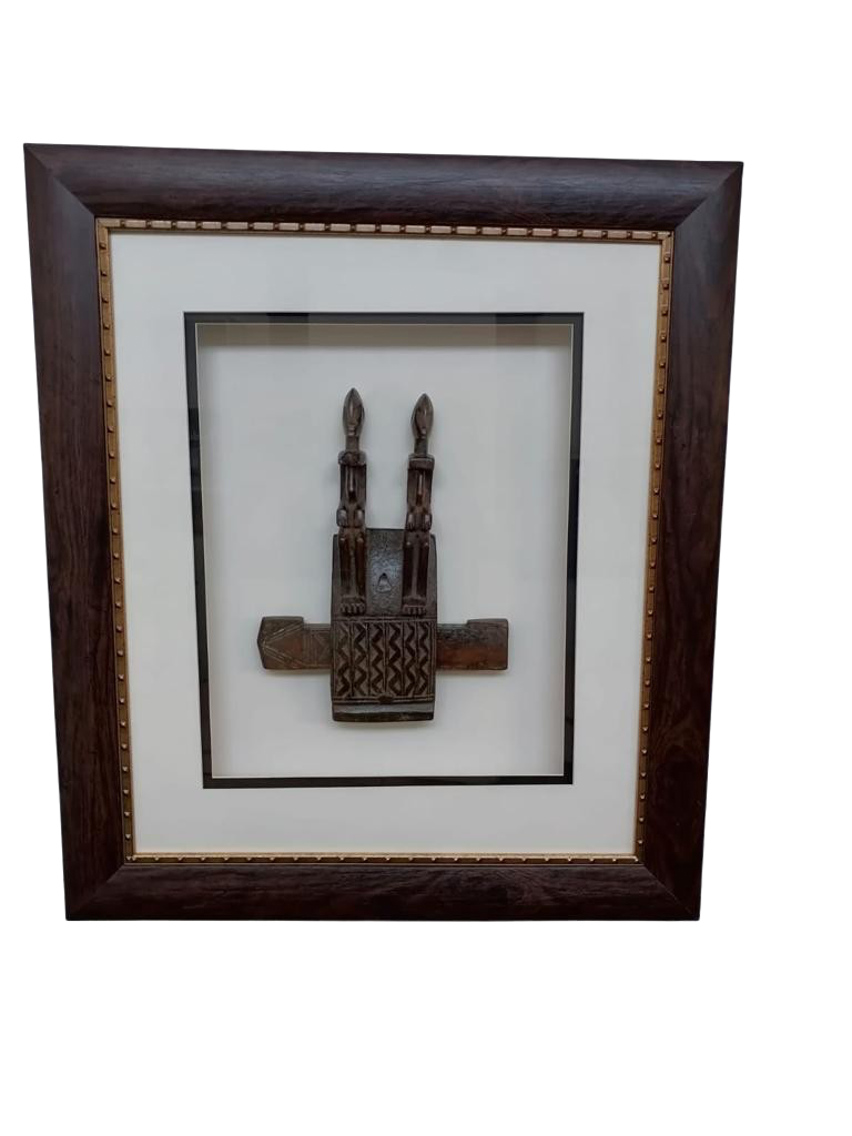 Dogon Tribe Door Lock Shadow Box