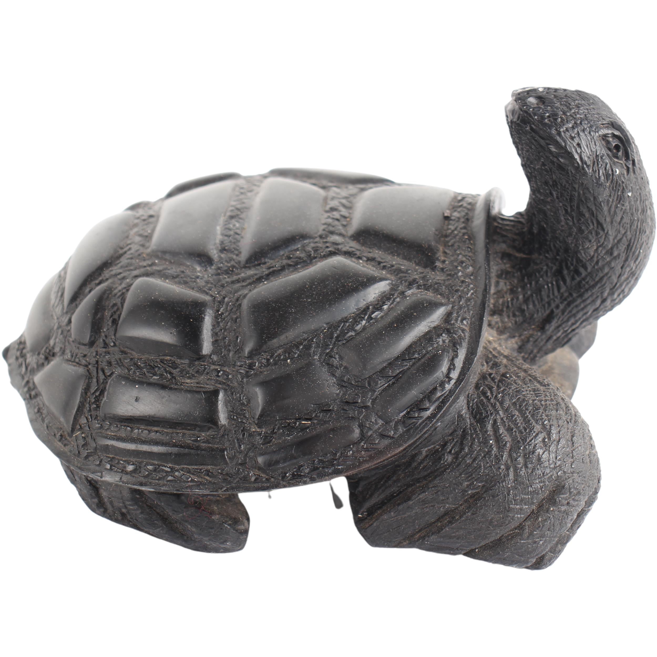 Shona Tribe Serpentine Stone Tortoise ~5.5" Tall - Tortoise