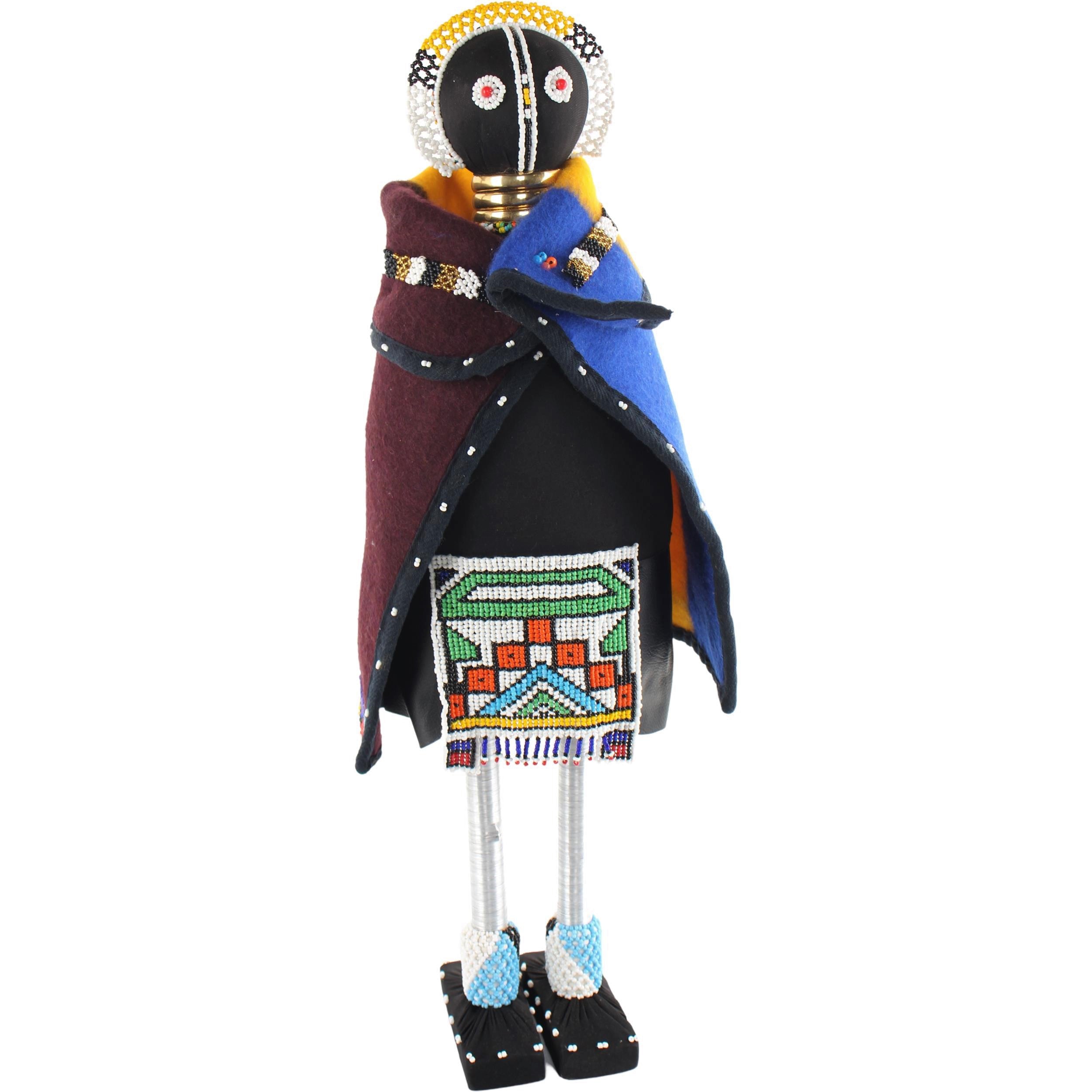 Ndebele Tribe Beaded Ndebele Dolls ~25.6" Tall - Beaded Ndebele Dolls