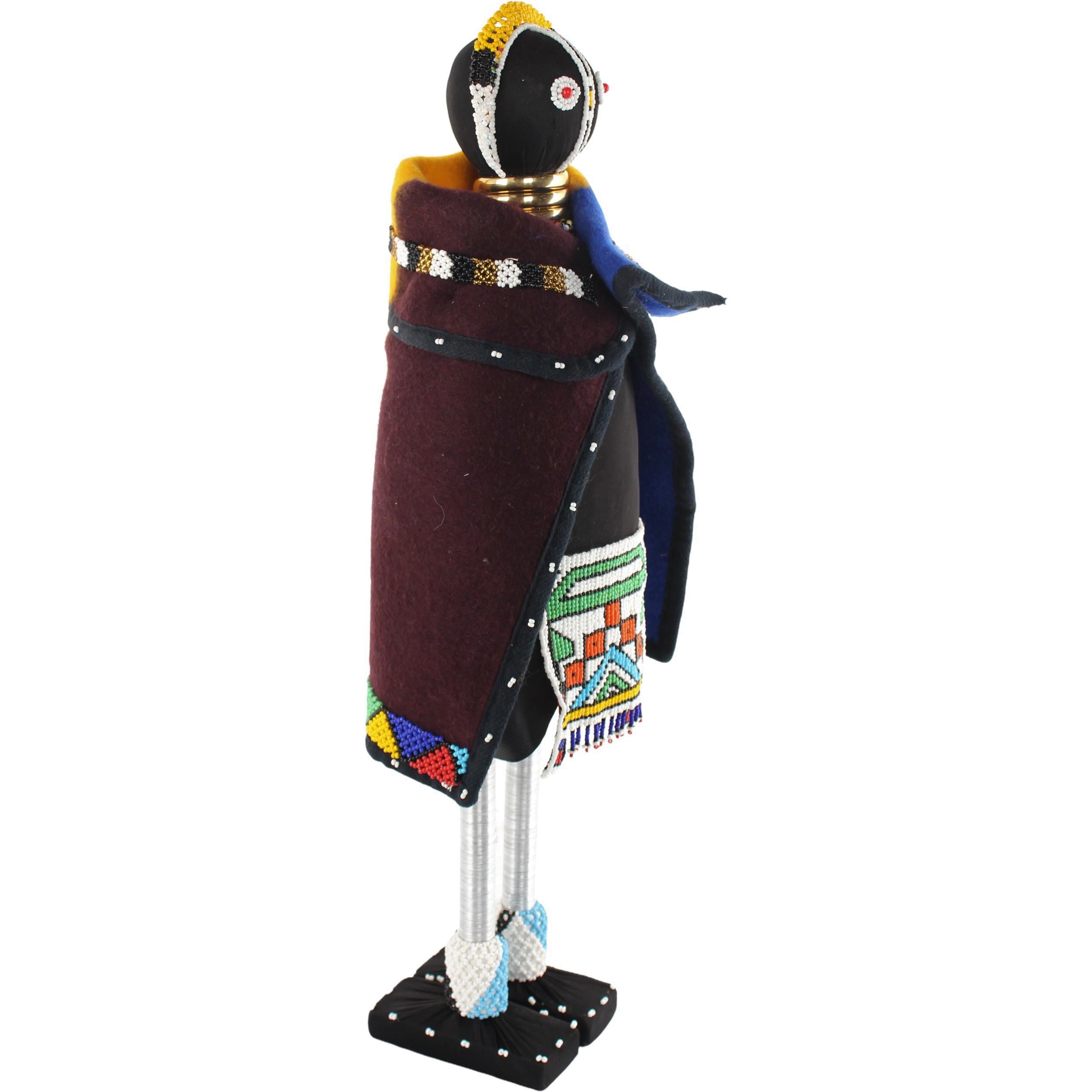 Ndebele Tribe Beaded Ndebele Dolls ~25.6" Tall - Beaded Ndebele Dolls