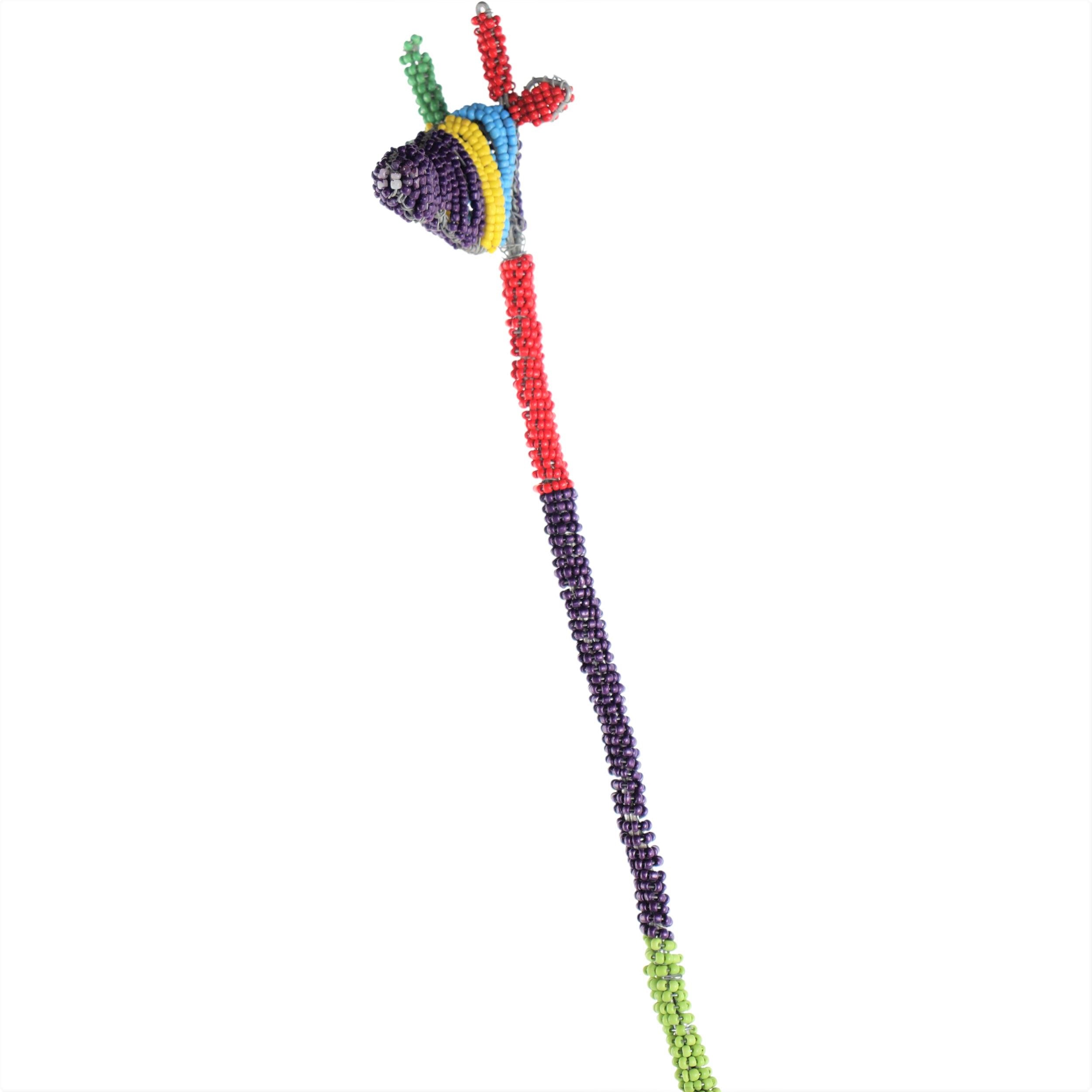 Shona Tribe Wire and Beaded Animals - Giraffe ~73.2" Tall - Wire and Beaded Animals