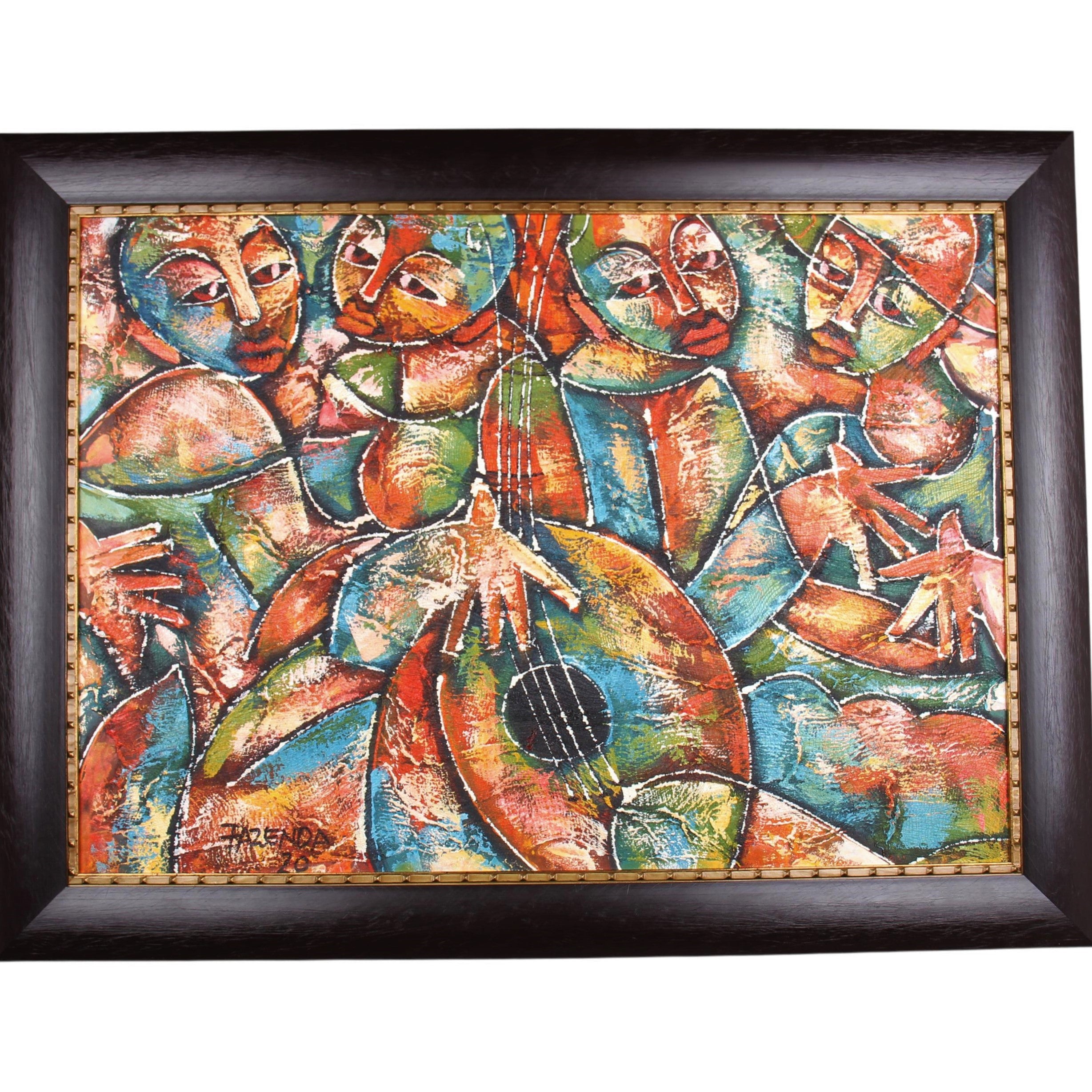 Zulu Tribe Framed Art  ~29.9" Tall - Framed Art