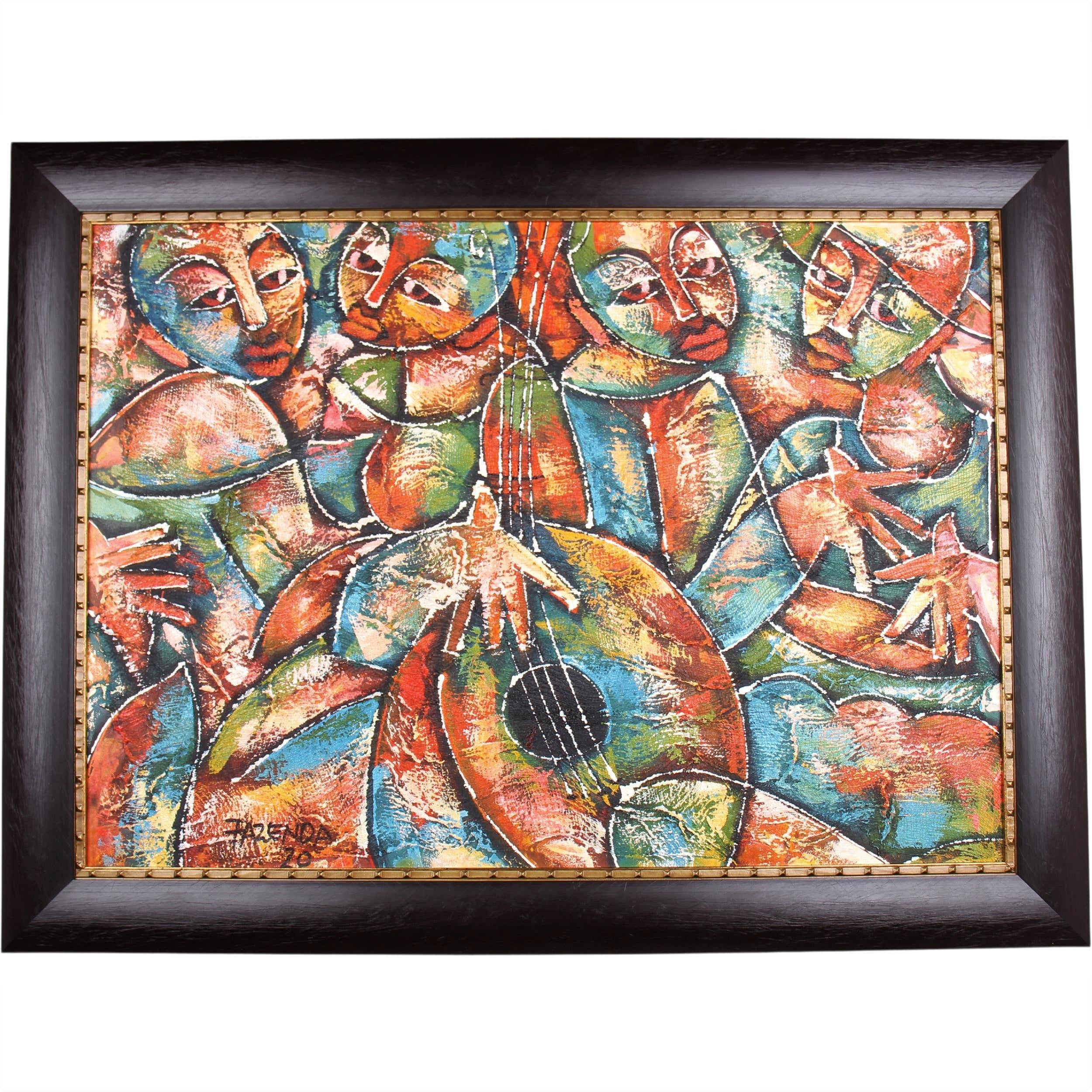 Zulu Tribe Framed Art  ~29.9" Tall