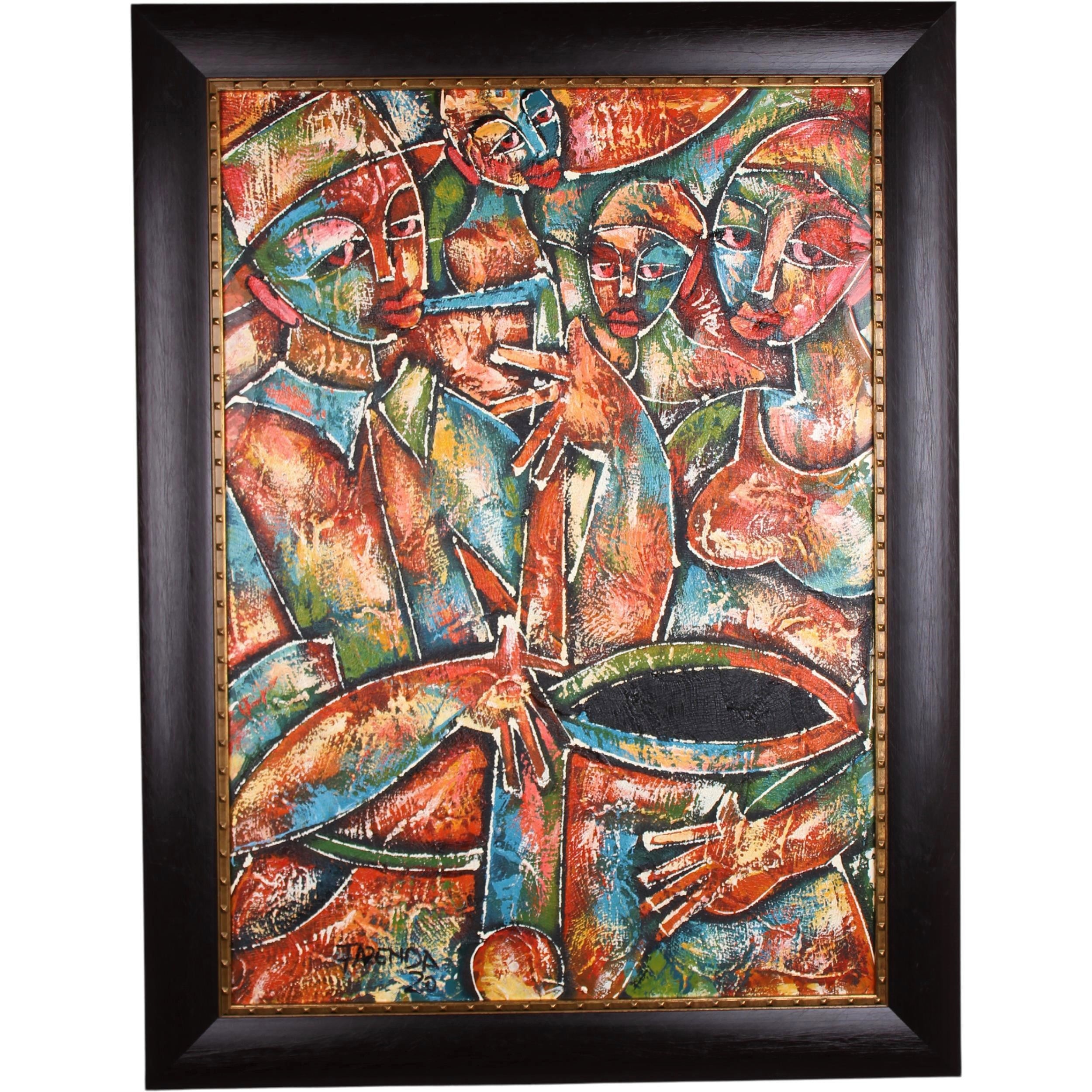 Zulu Tribe Framed Art  ~39.4" Tall - Framed Art
