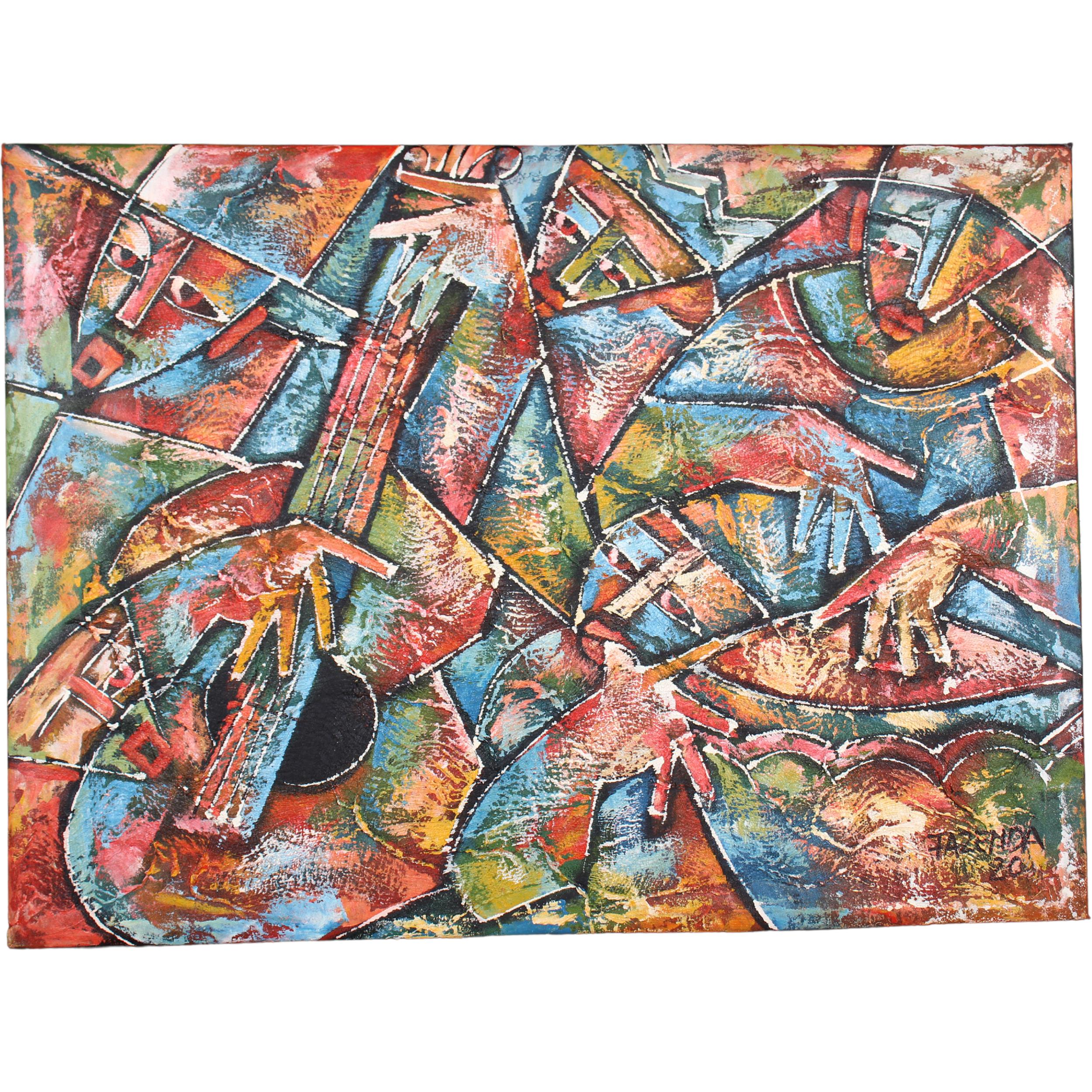 Zulu Tribe Stretched Canvas ~25.8" Tall