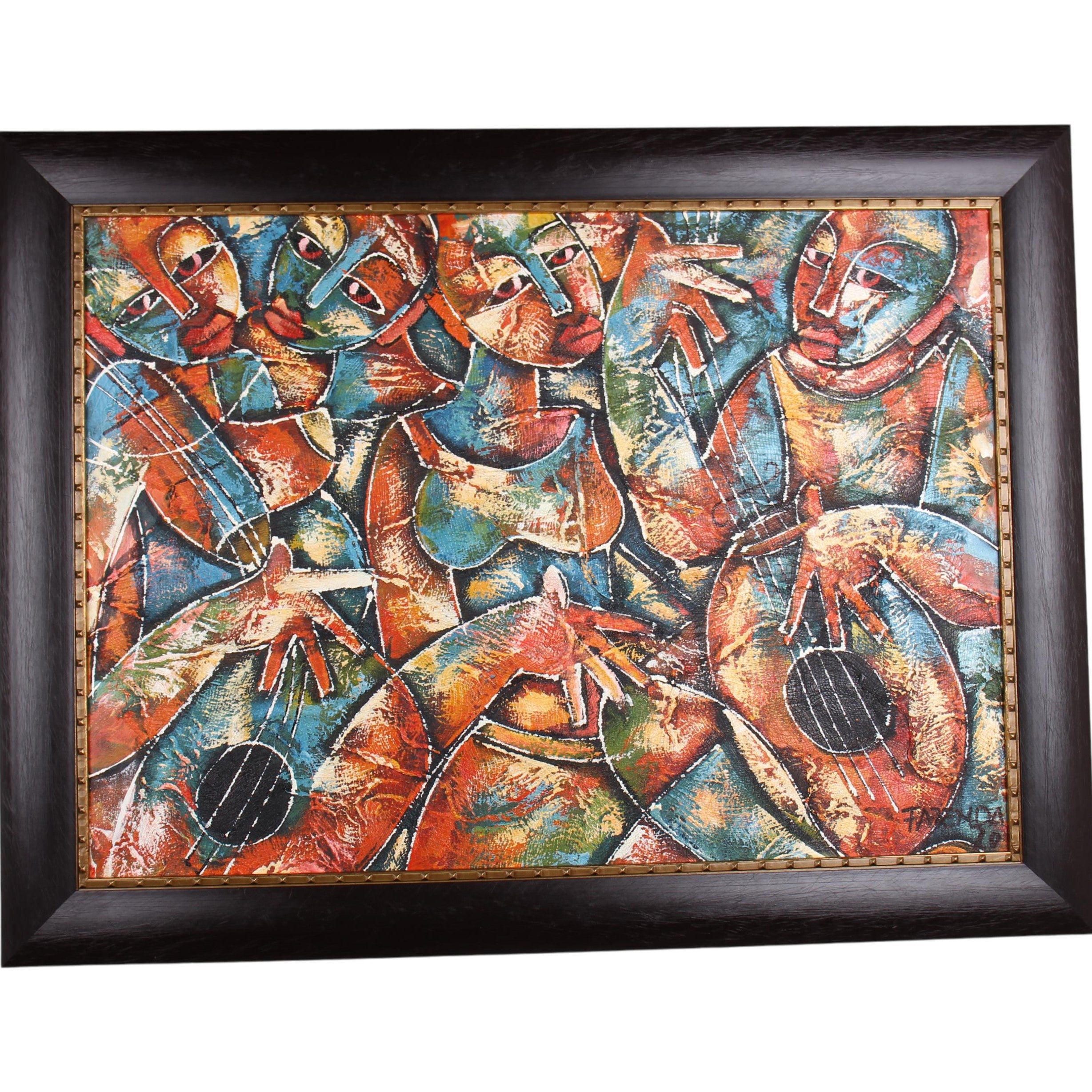 Zulu Tribe Framed Art  ~29.9" Tall - Framed Art