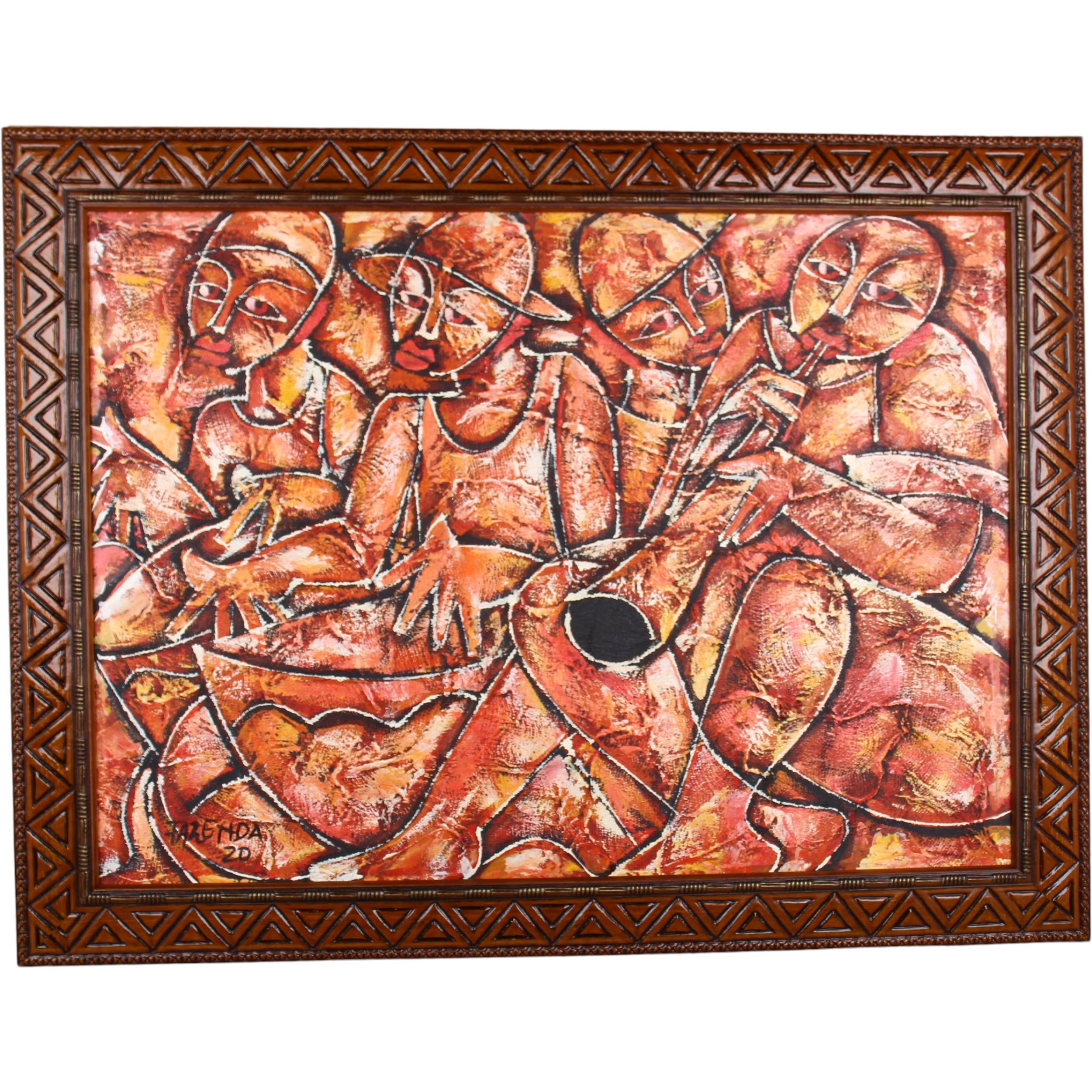 Zulu Tribe Framed Art  ~29.9" Tall - Framed Art
