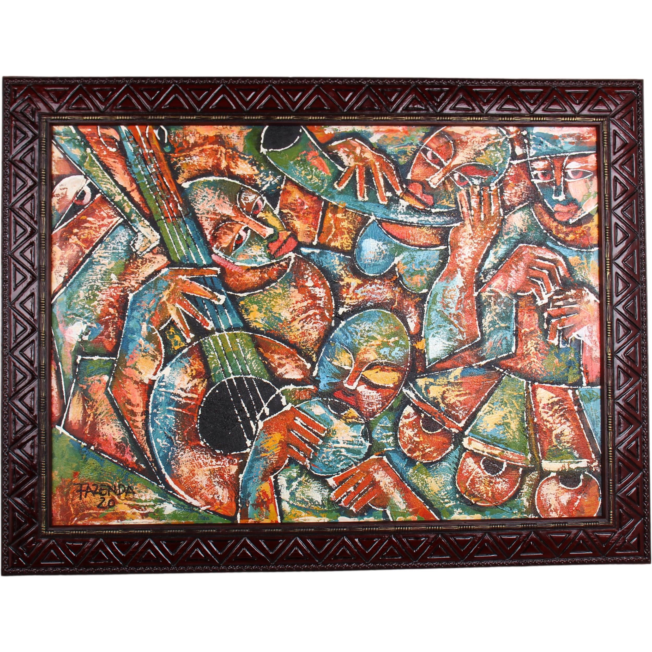 Zulu Tribe Framed Art ~29.9" Tall - Framed Art