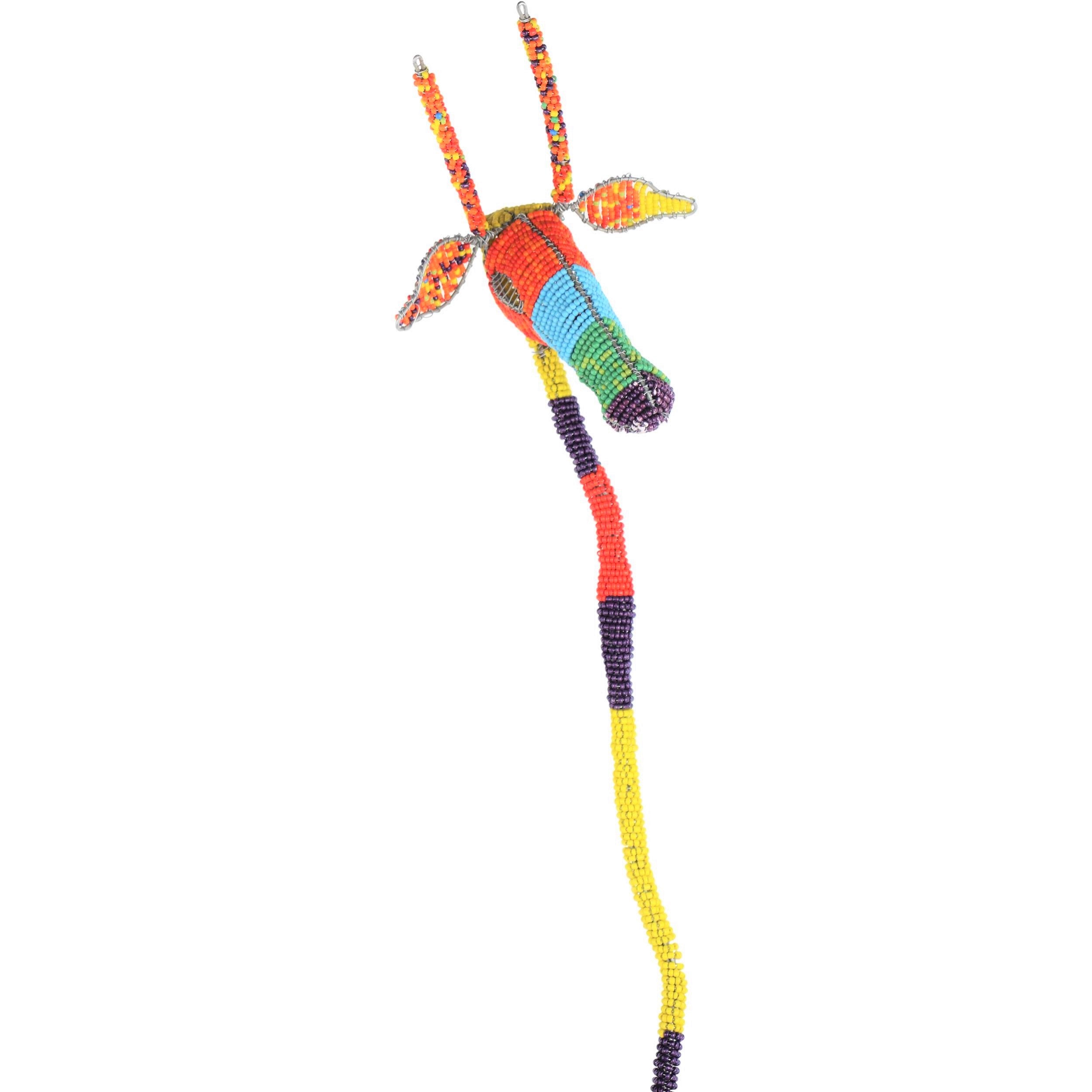 Shona Tribe Wire and Beaded Animals - Giraffe ~78.7" Tall - Wire and Beaded Animals