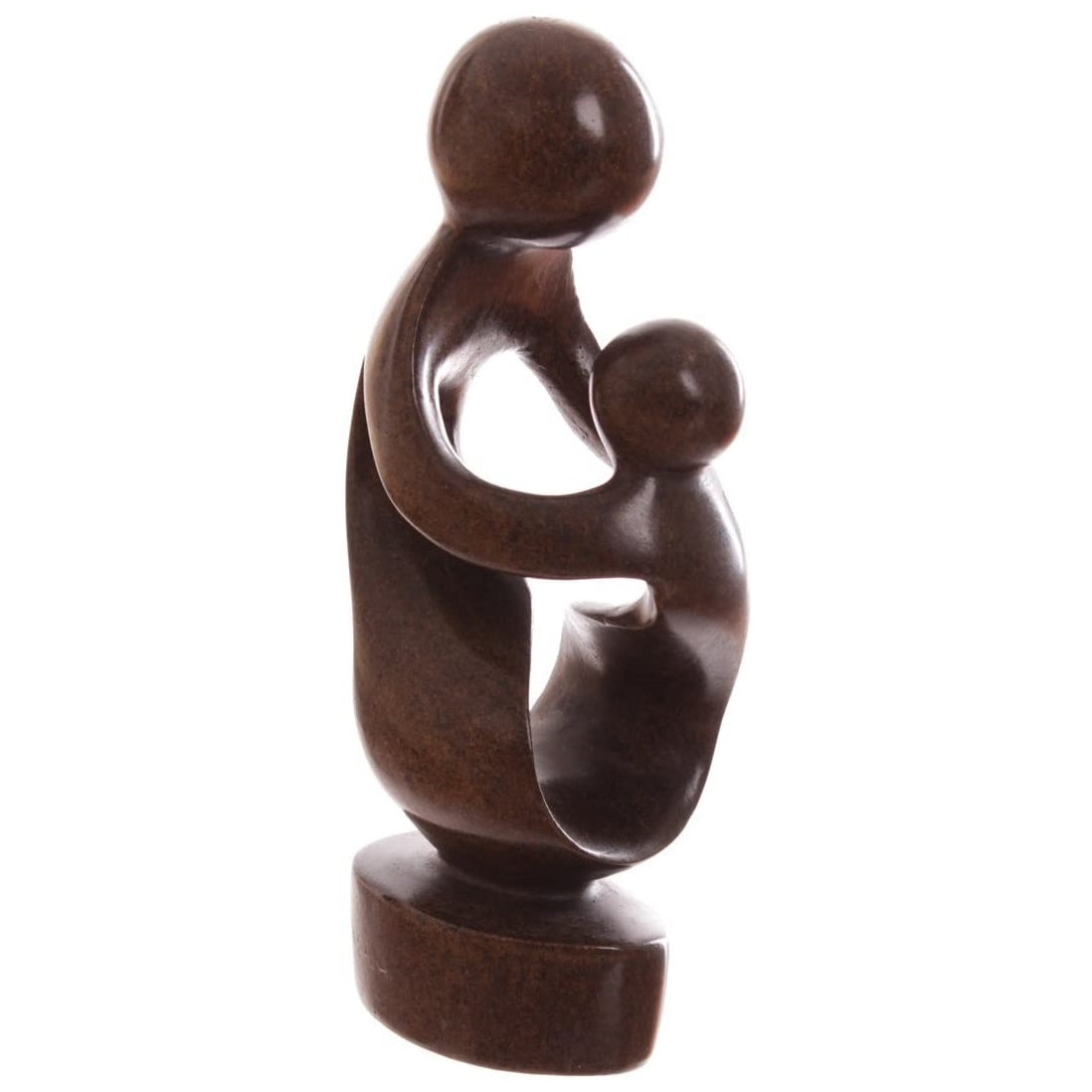 Shona Tribe Serpentine Stone Mother and Child - Spiral ~7.9" Tall - Mother and Child - Spiral